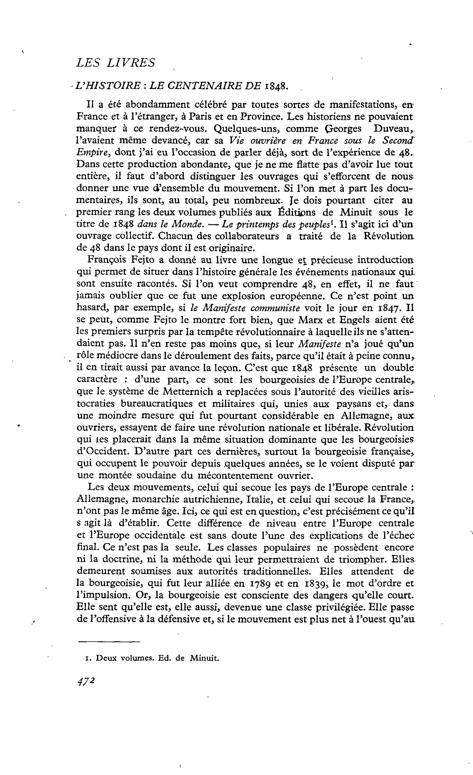 L’HISTOIRE : LE CENTENAIRE DE 1848