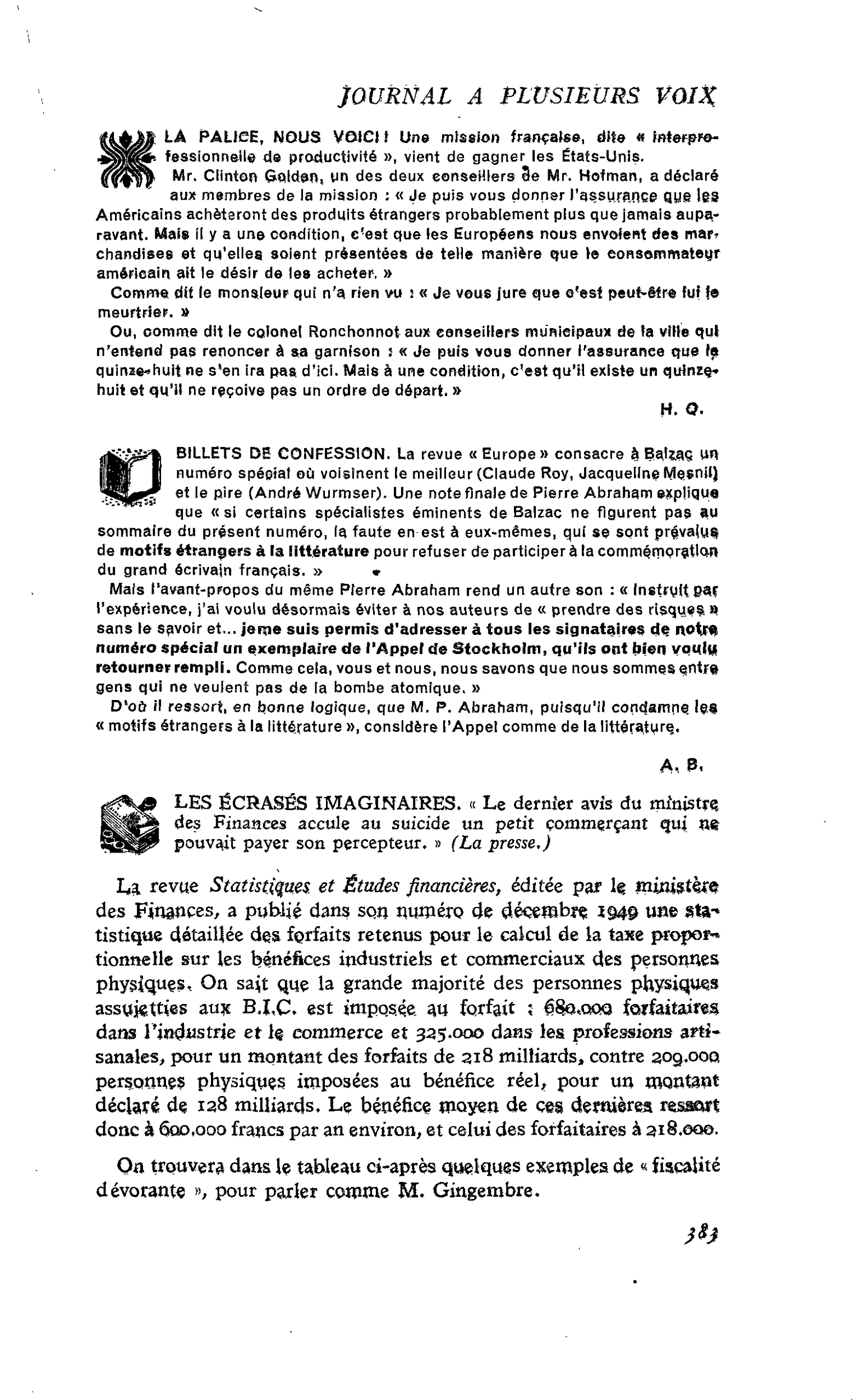 LES ÉCRASÉS IMAGINAIRES