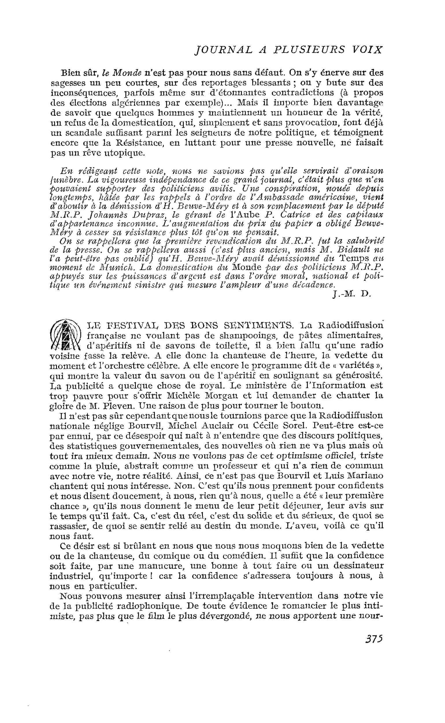 LE FESTIVAL DES BONS SENTIMENTS
