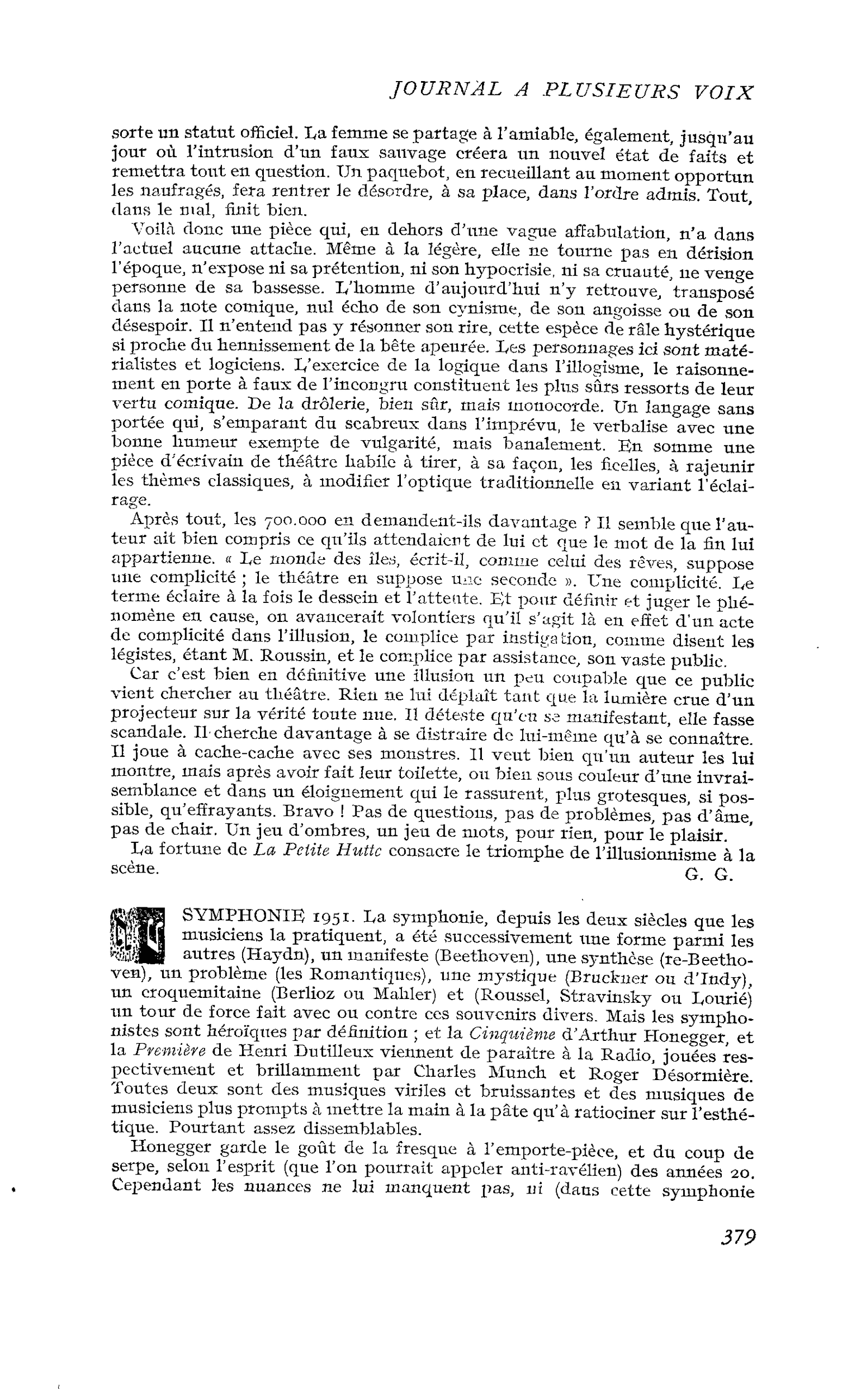 SYMPHONIE 1951