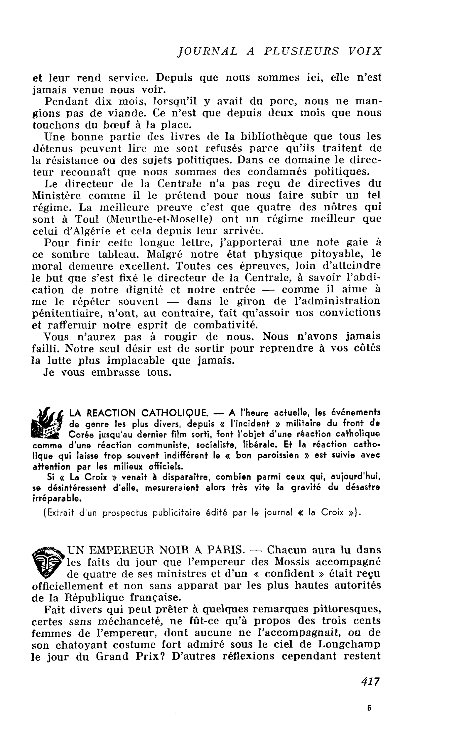UN EMPEREUR NOIR A PARIS
