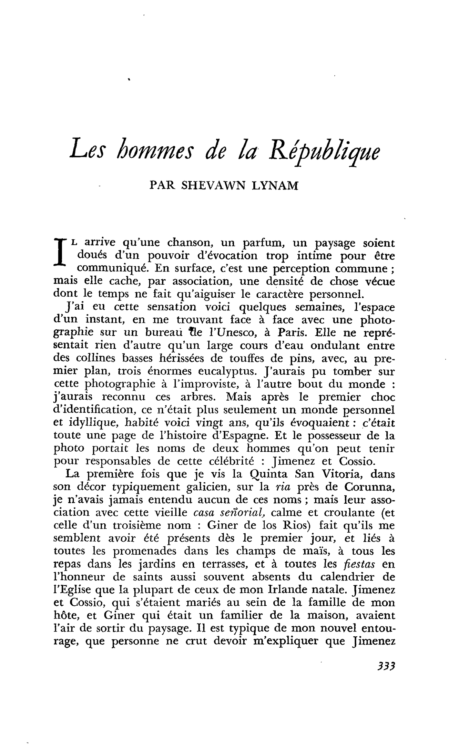Les hommes de la République
