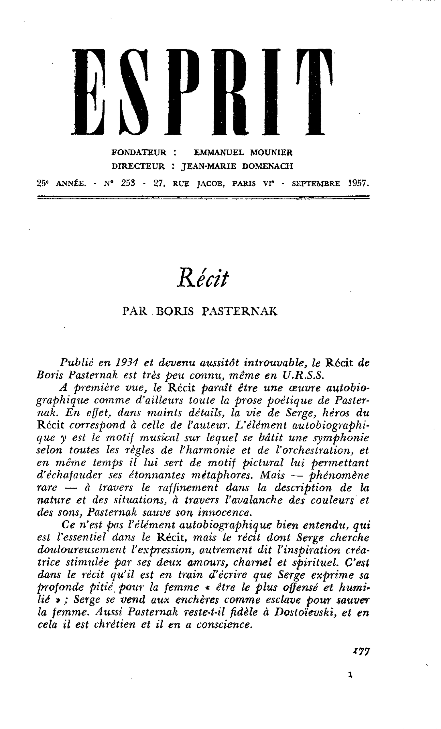 Récit