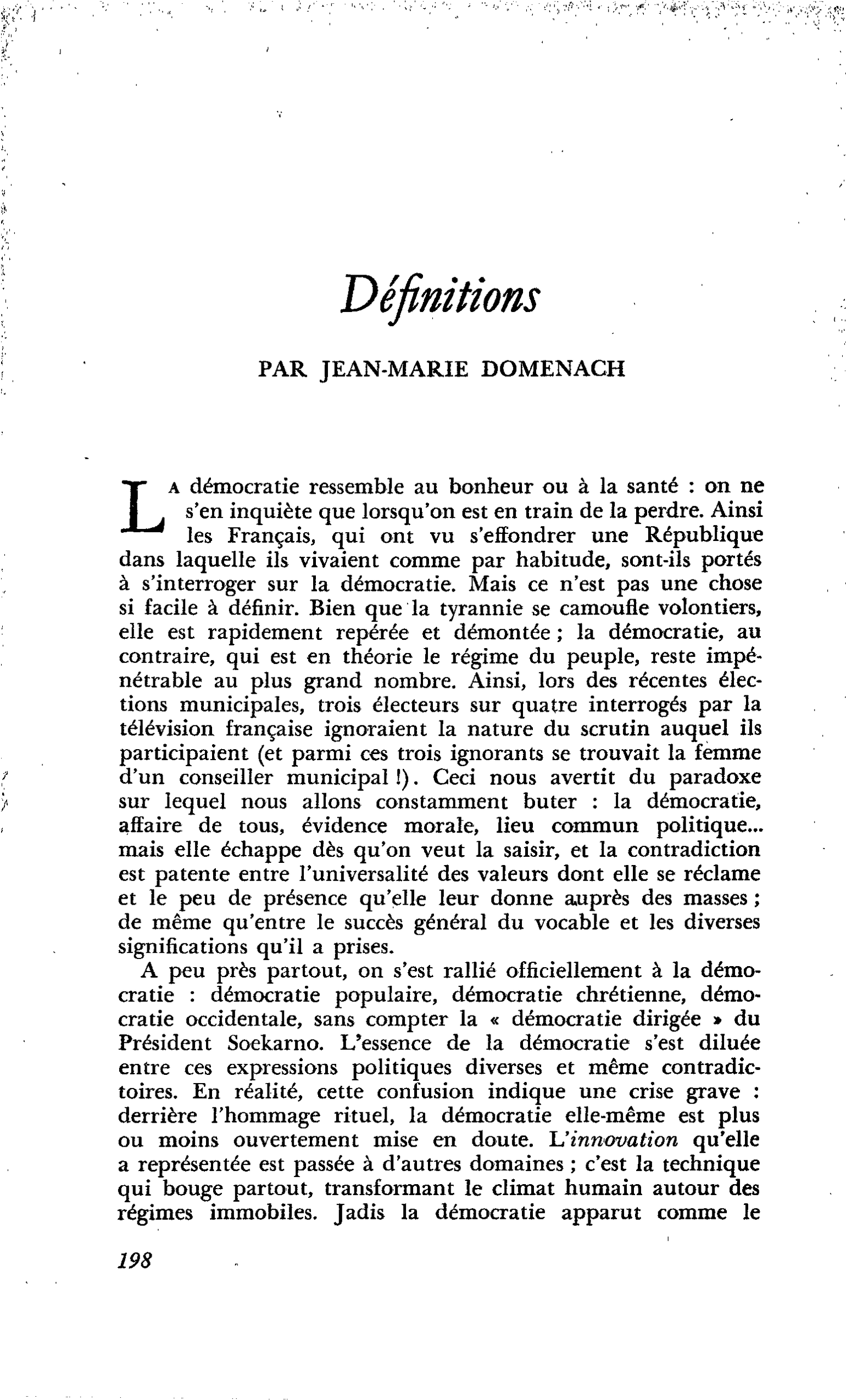 Définitions
