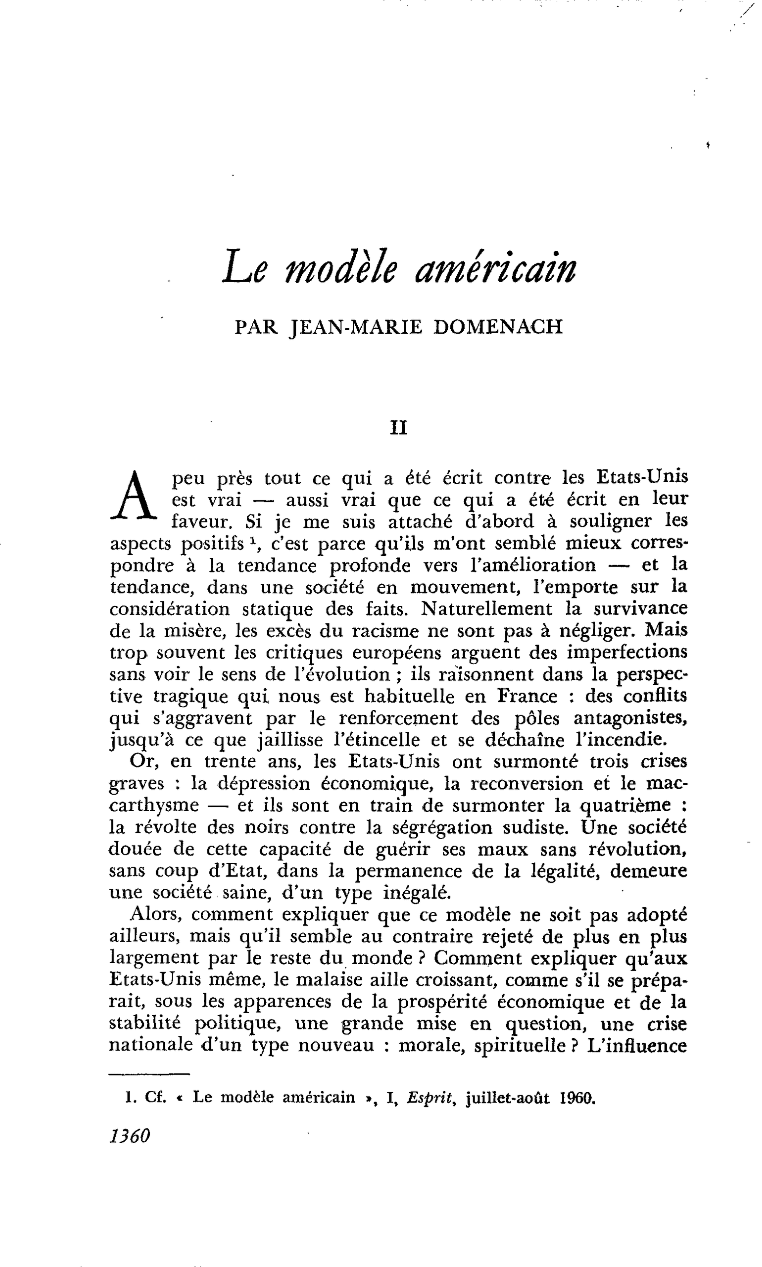 Le modèle américain