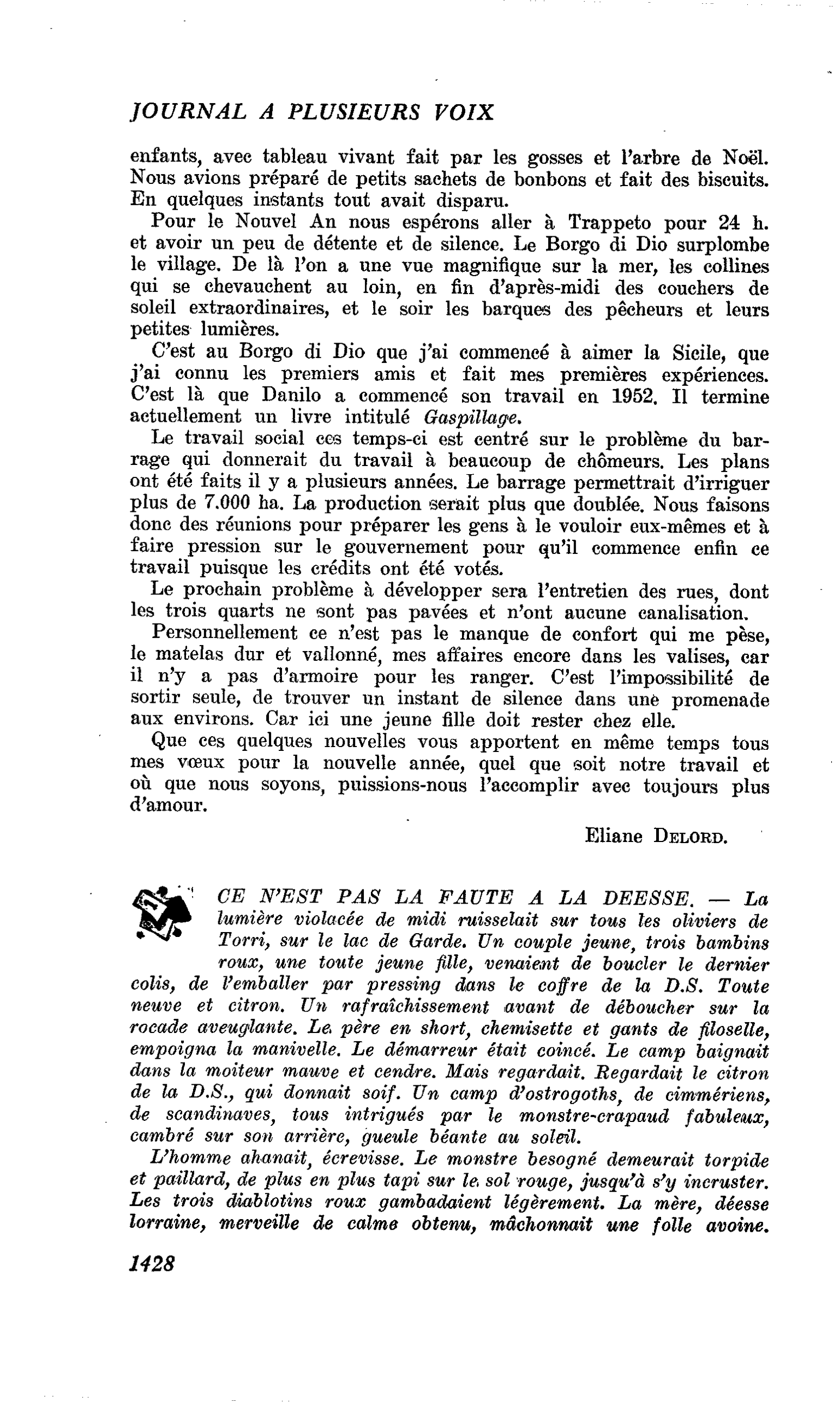 CE N’EST PAS LA FAUTE A LA DEESSE