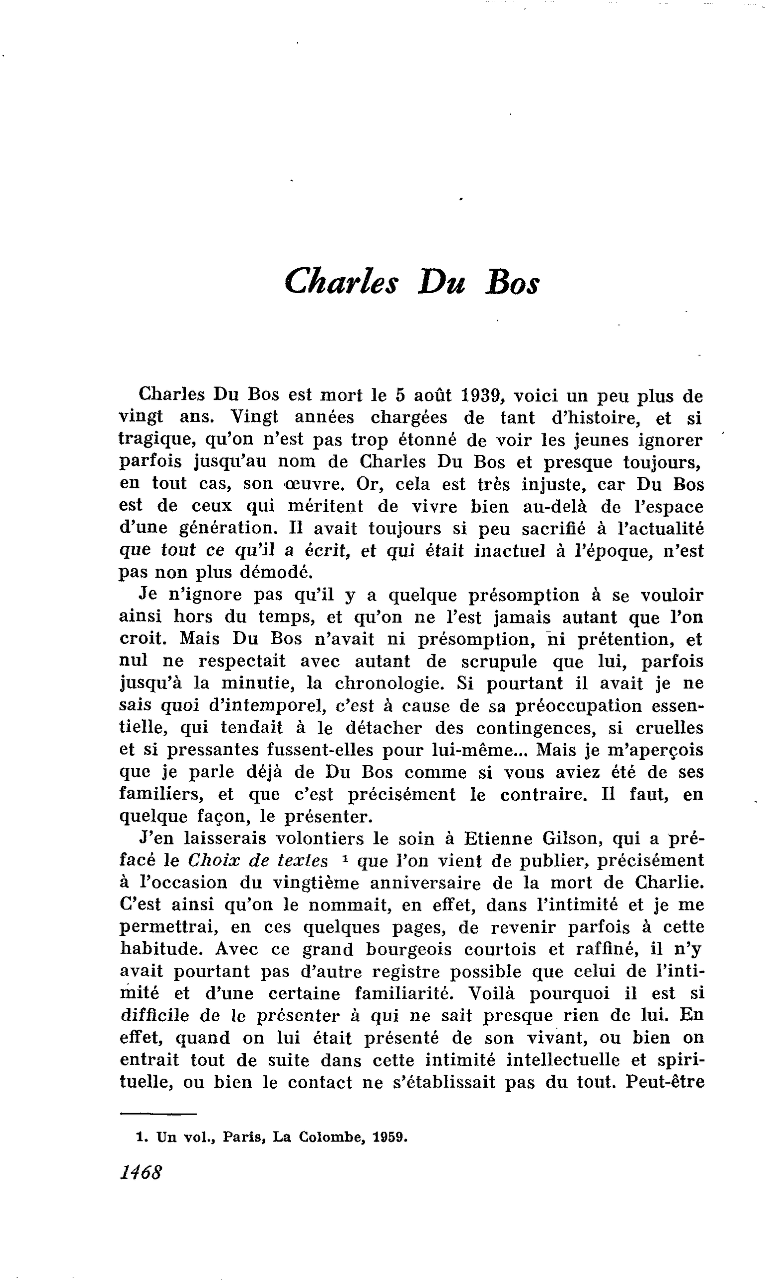 Charles Du Bos