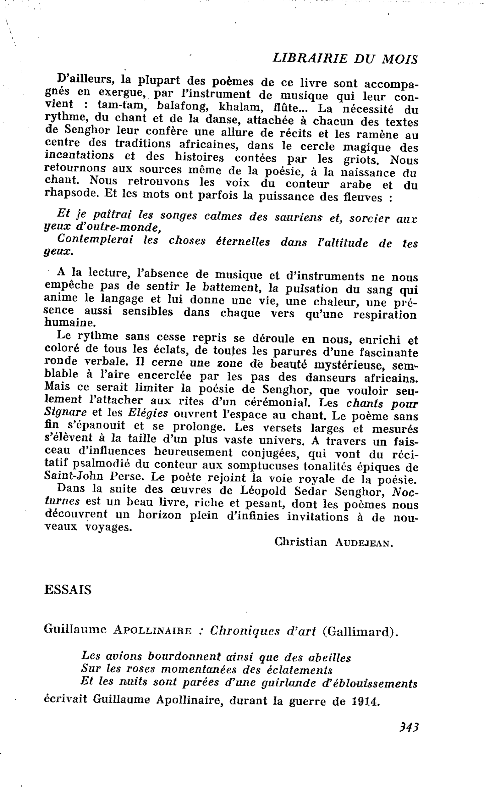 Guillaume Apollinaire : Chroniques d’art