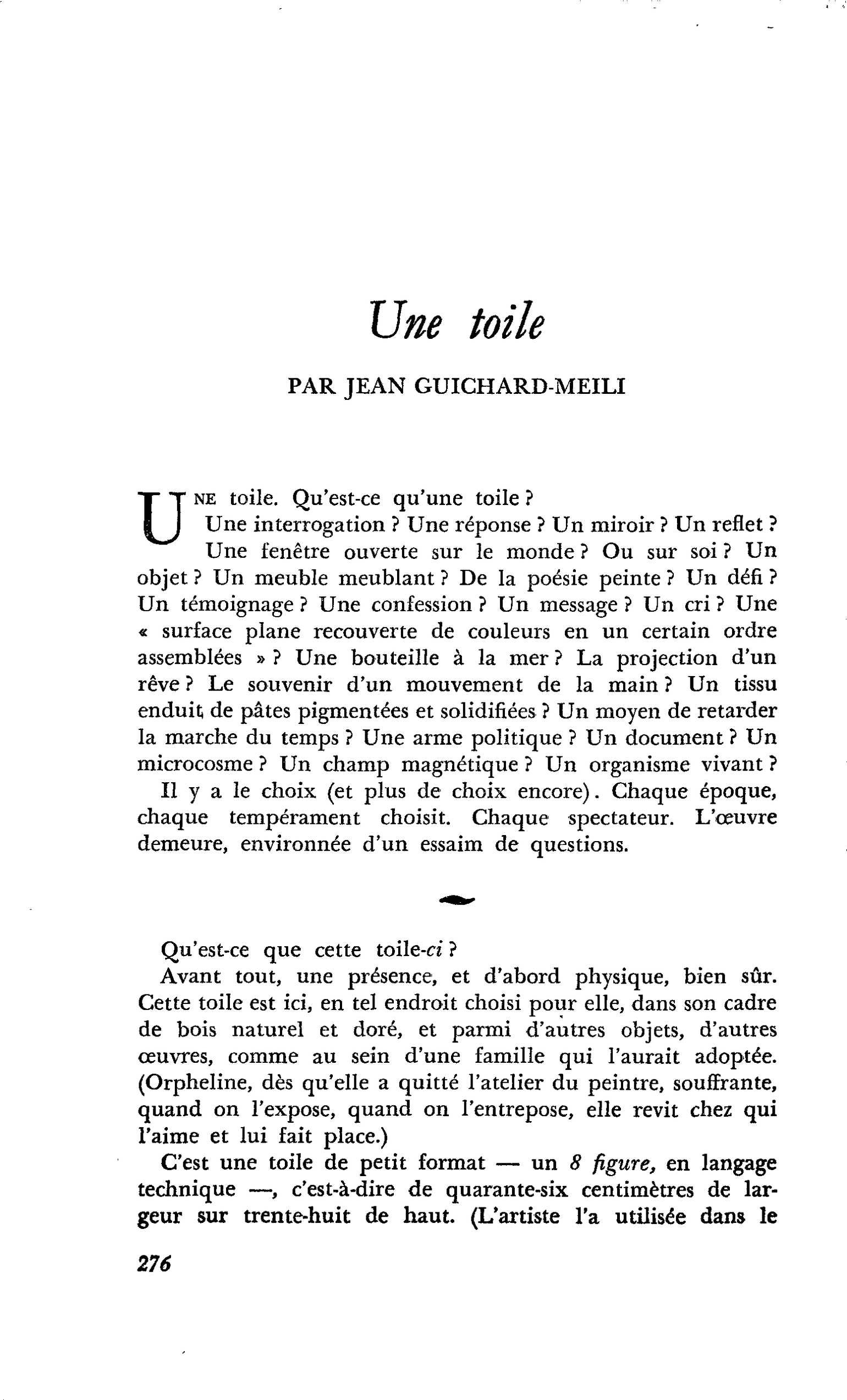 Une toile