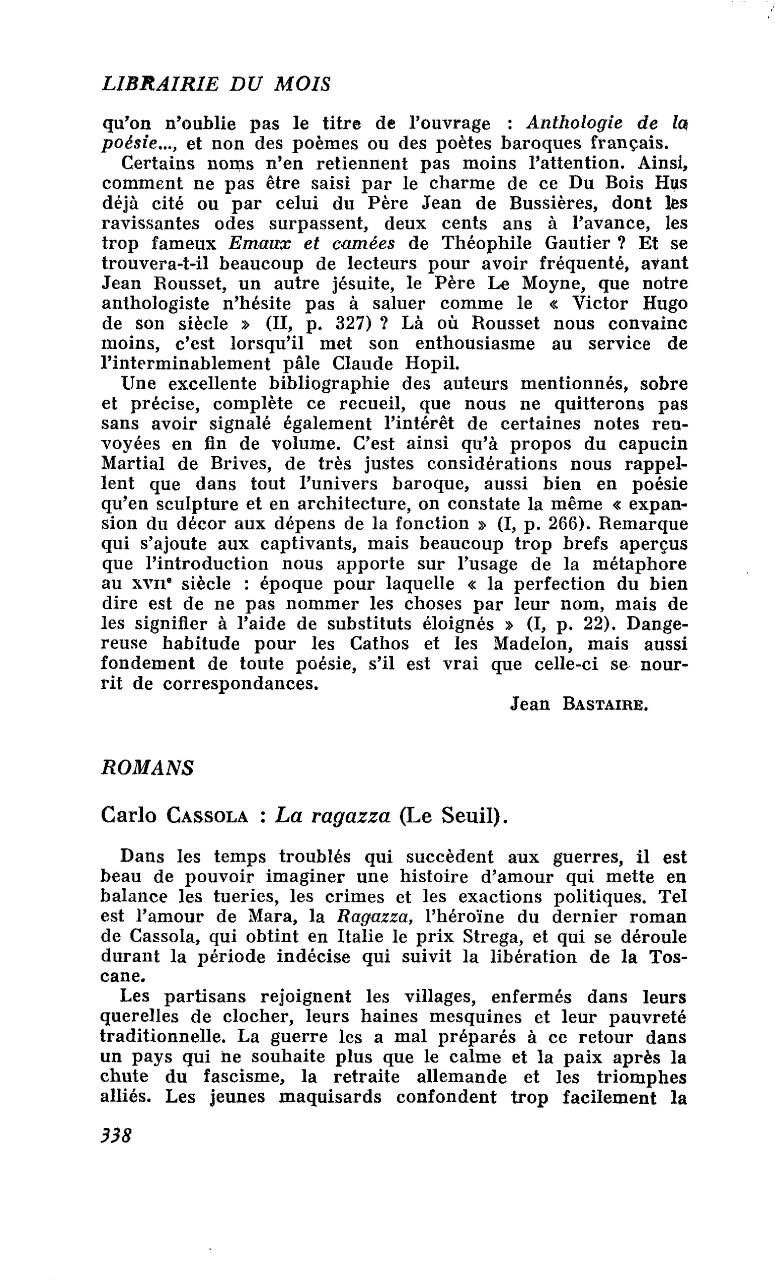 Carlo Cassola : La ragazza