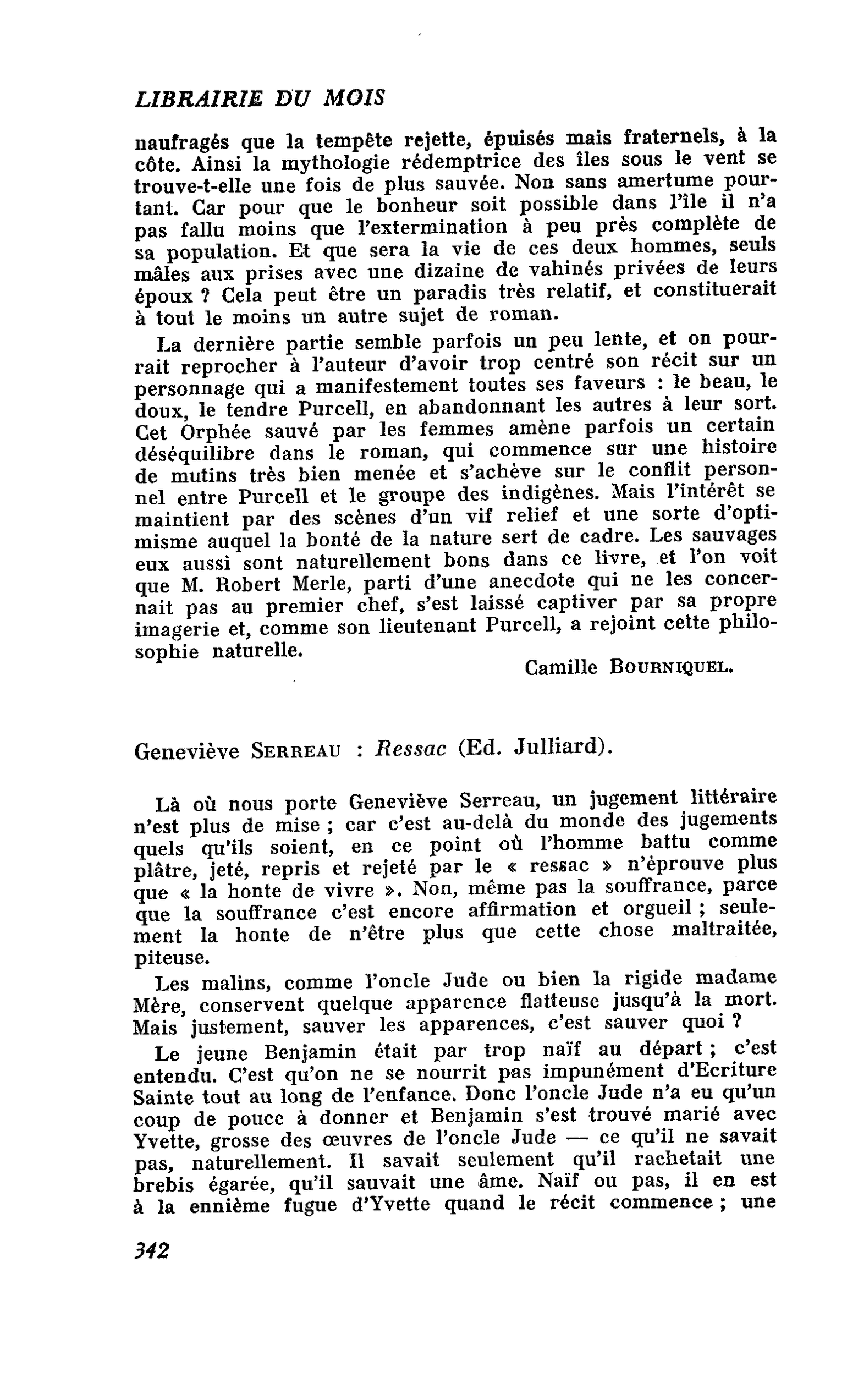 Geneviève Serreau : Ressac
