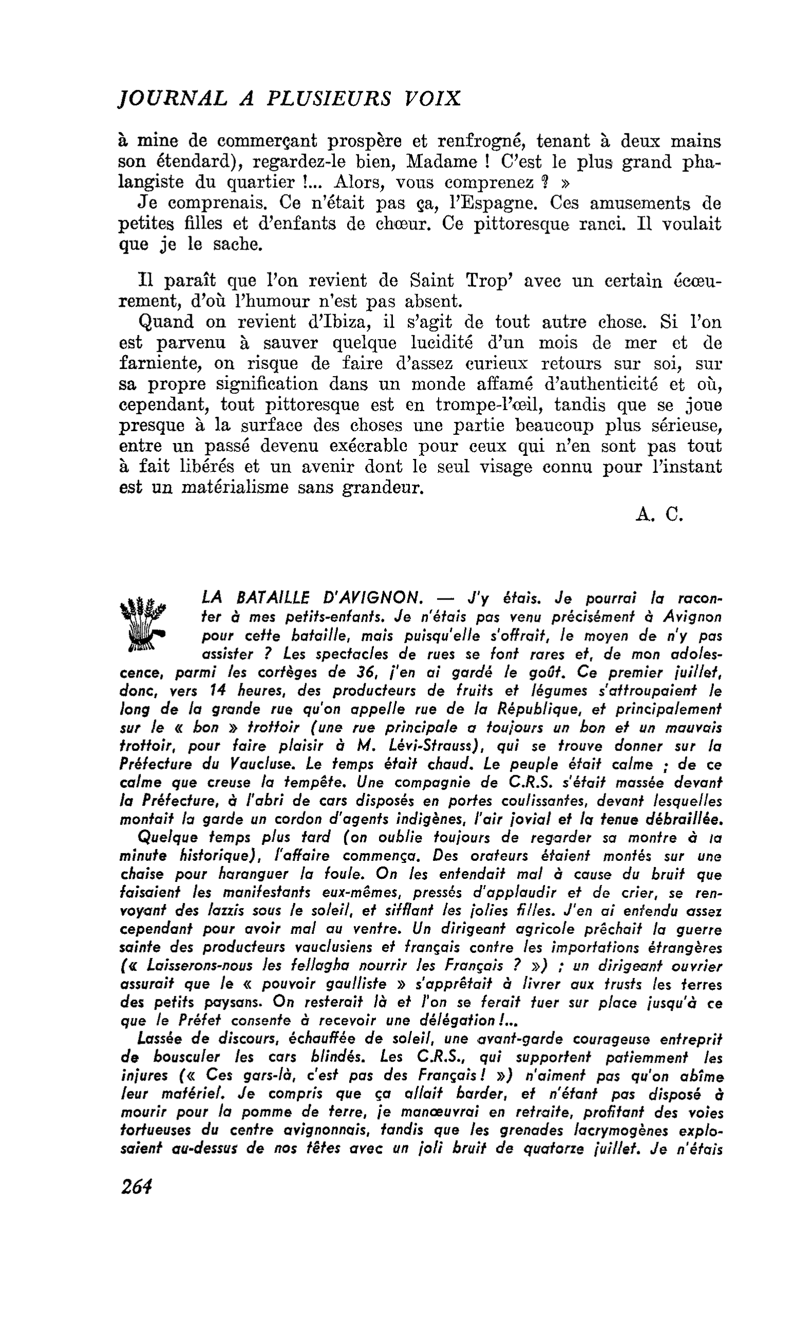LA BATAILLE D’AVIGNON