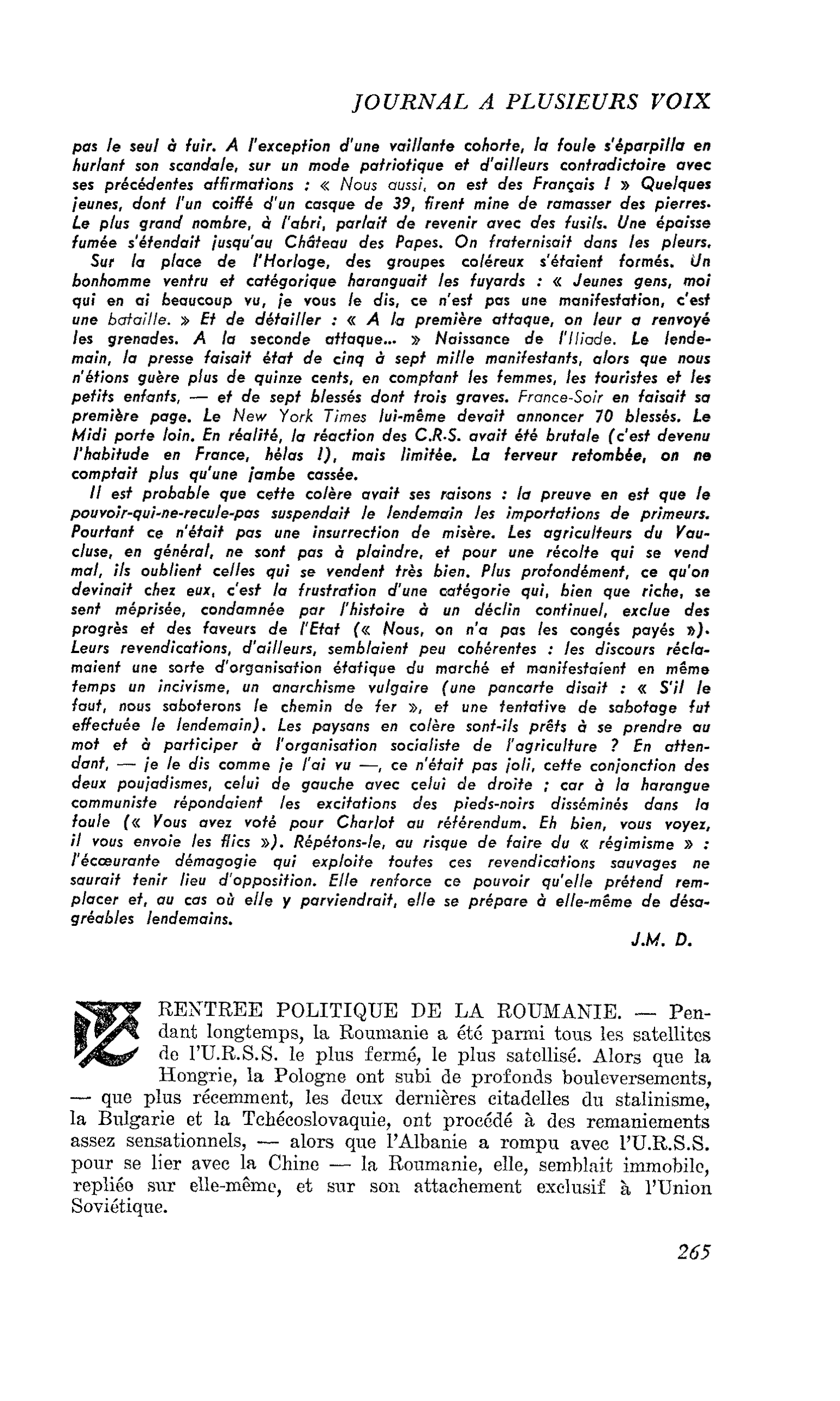 Rentrée politique de la Roumanie