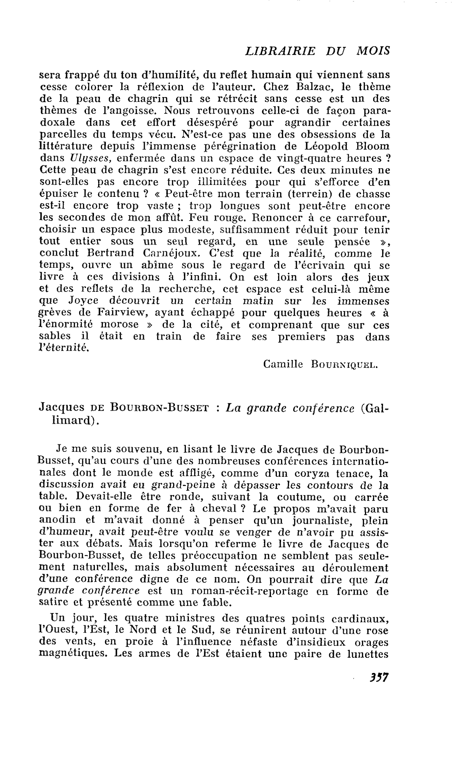 Jacques de Bourbon-Busset : La grande conférence