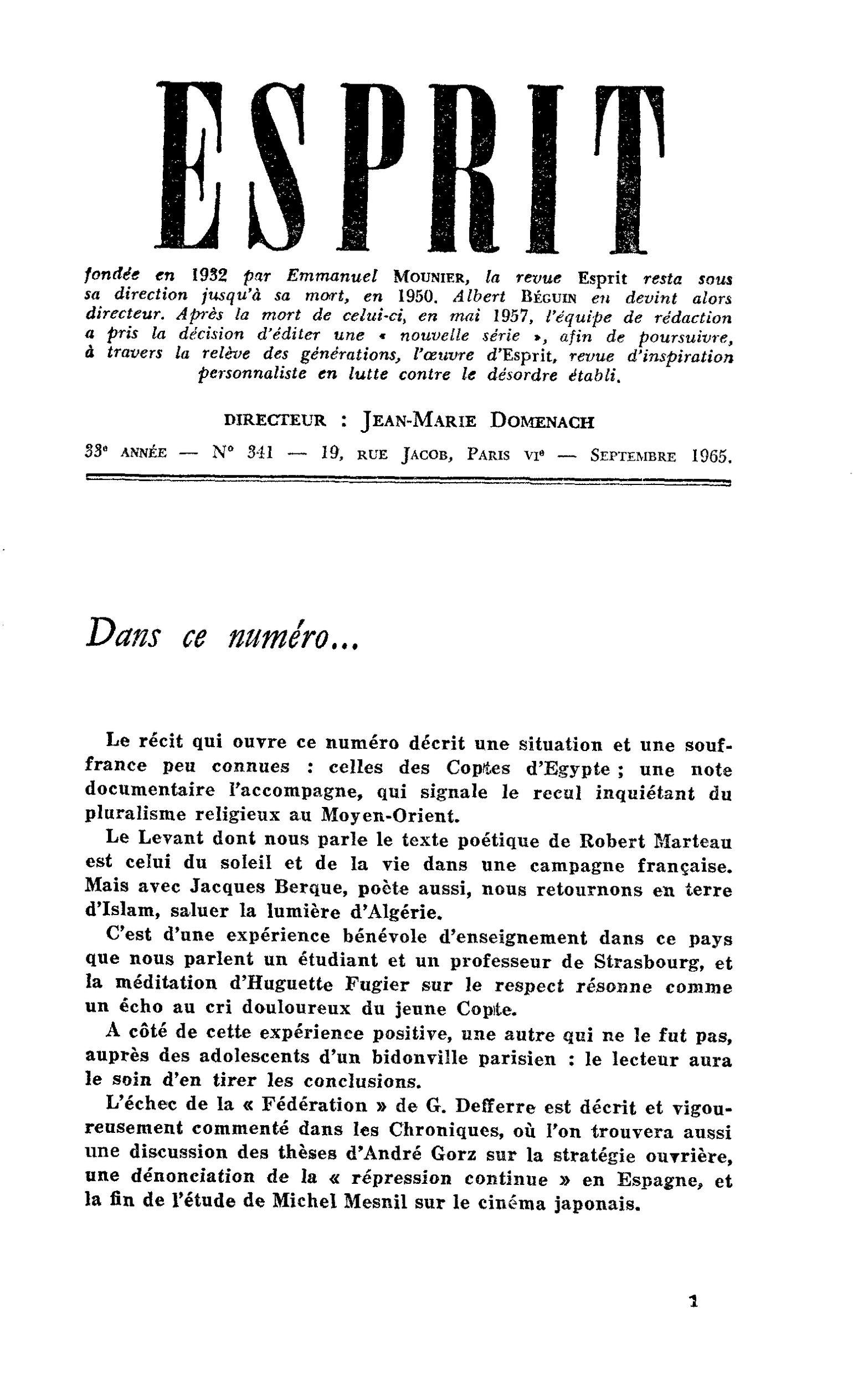 Dans ce numéro…
