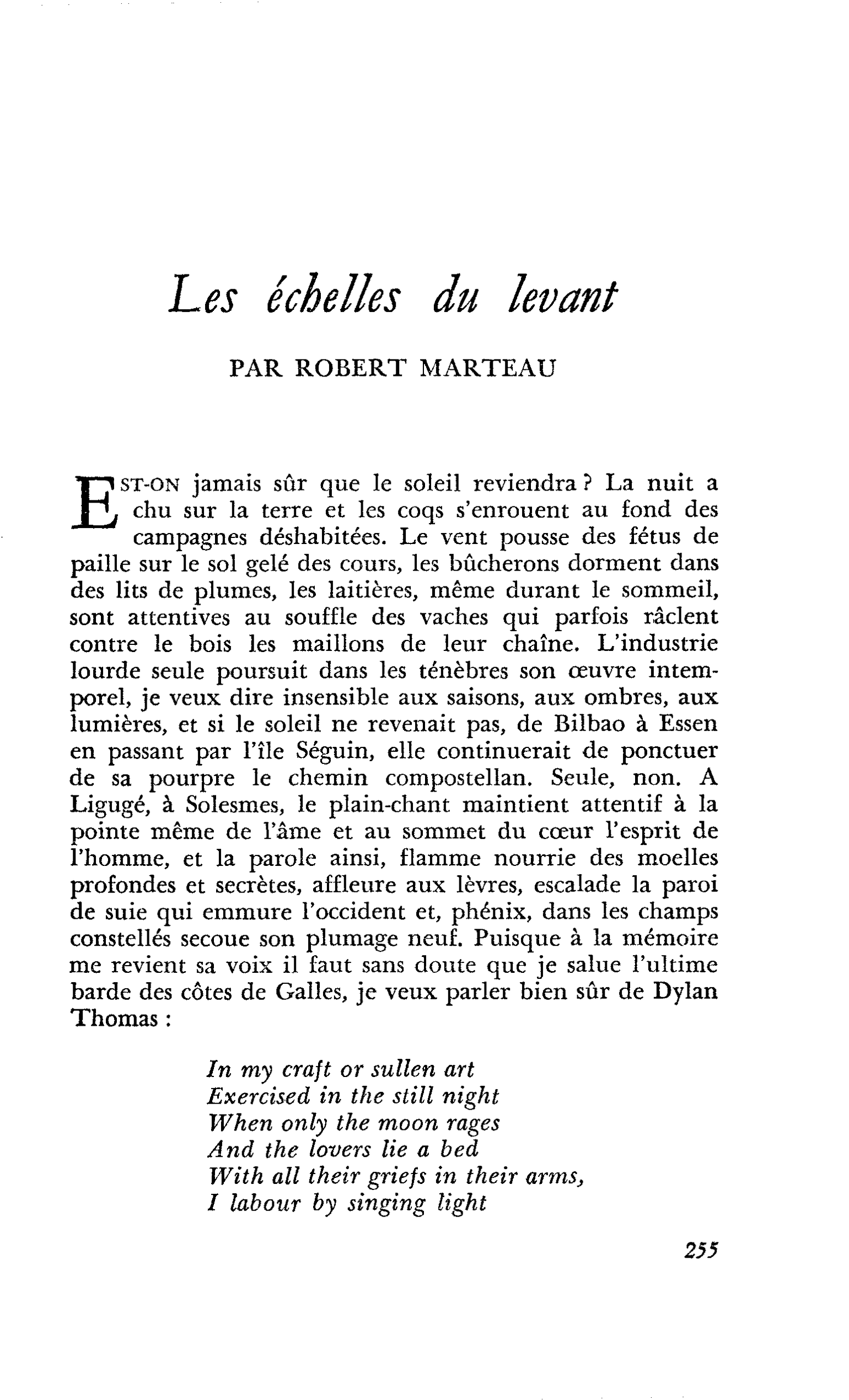 Les échelles du levant