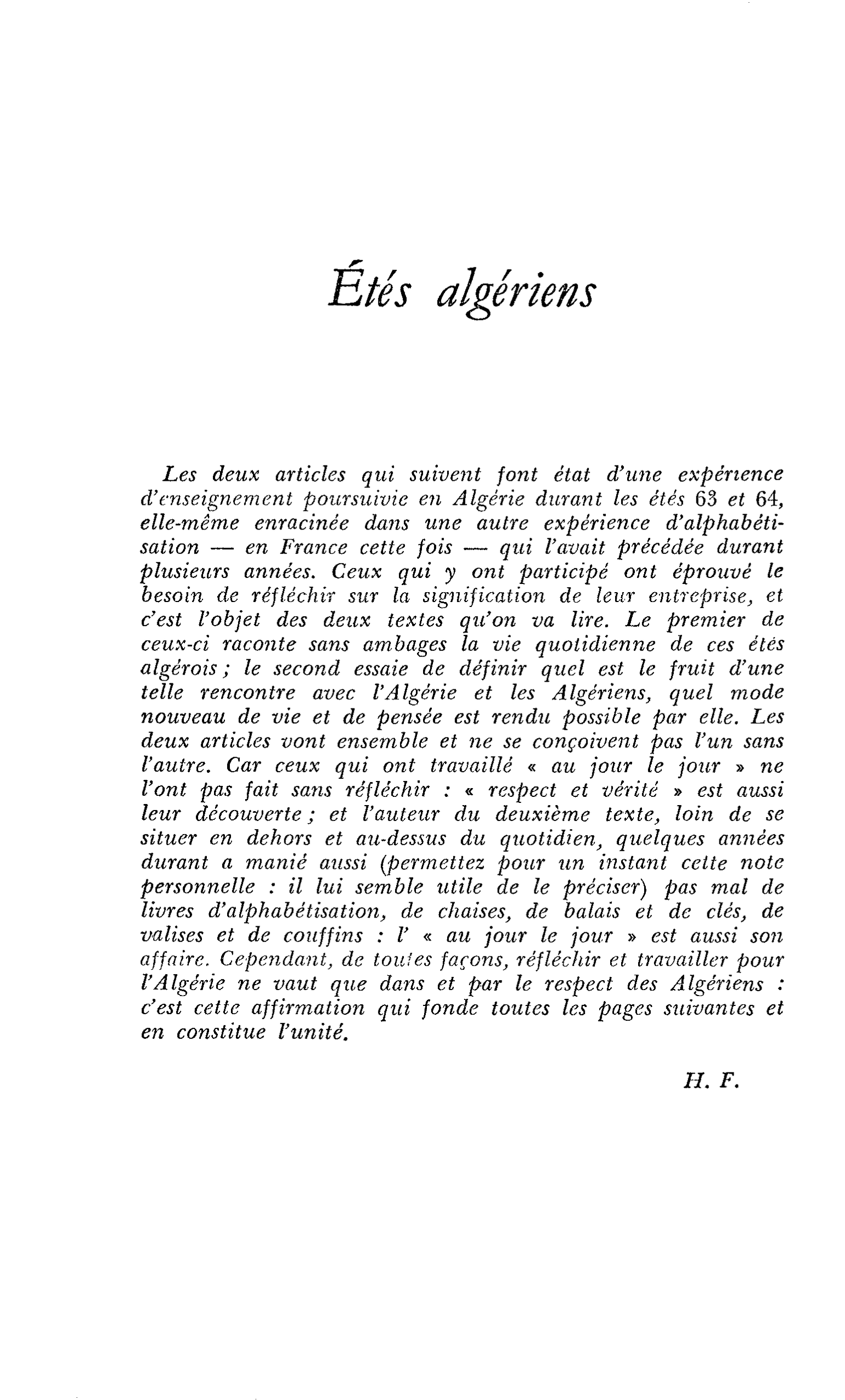 Étés algériens