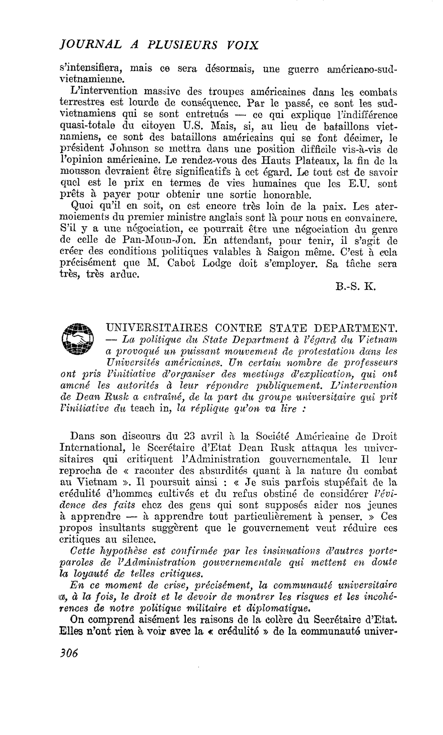 UNIVERSITAIRES CONTRE STATE DEPARTMENT