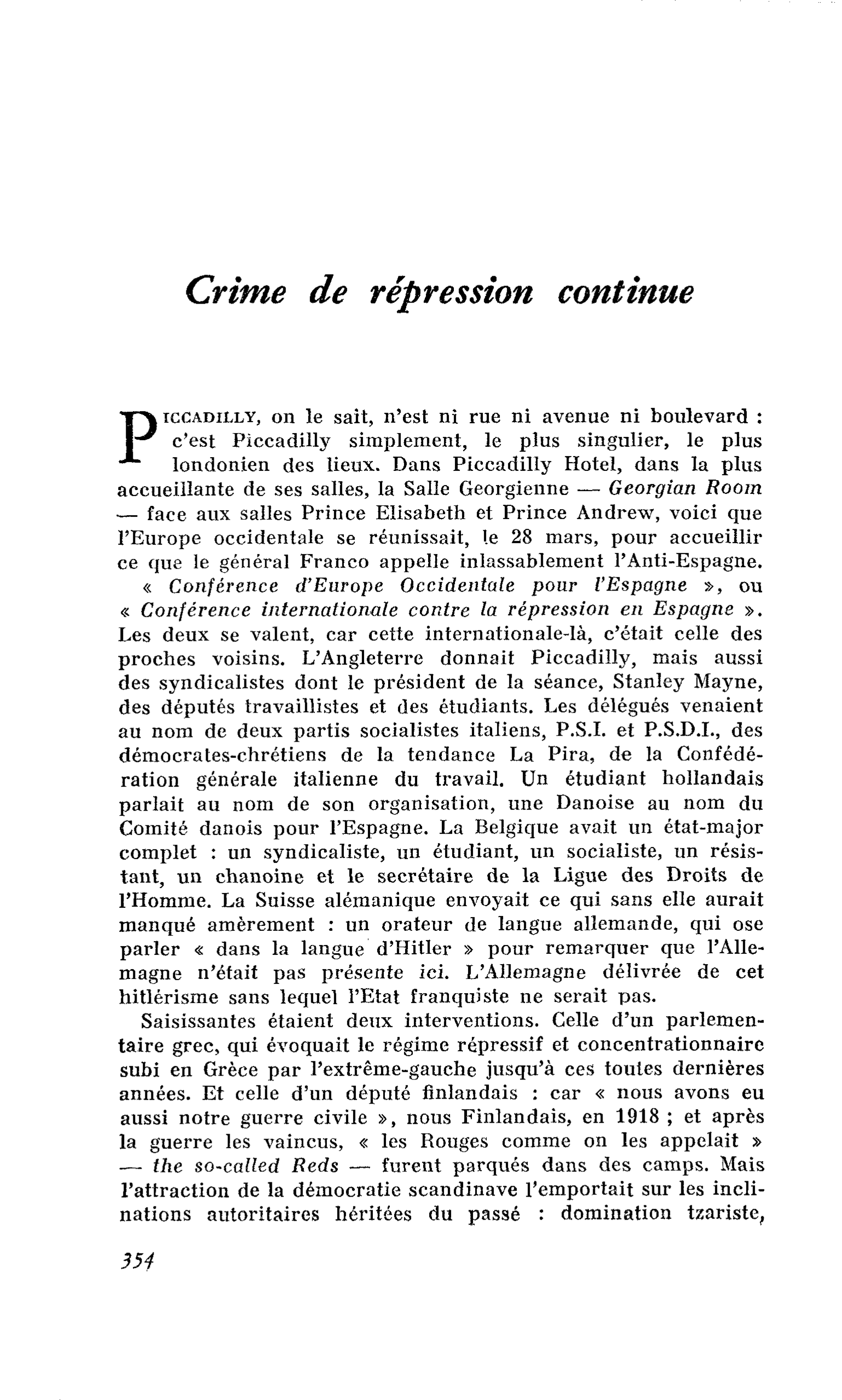 Crime de répression continue
