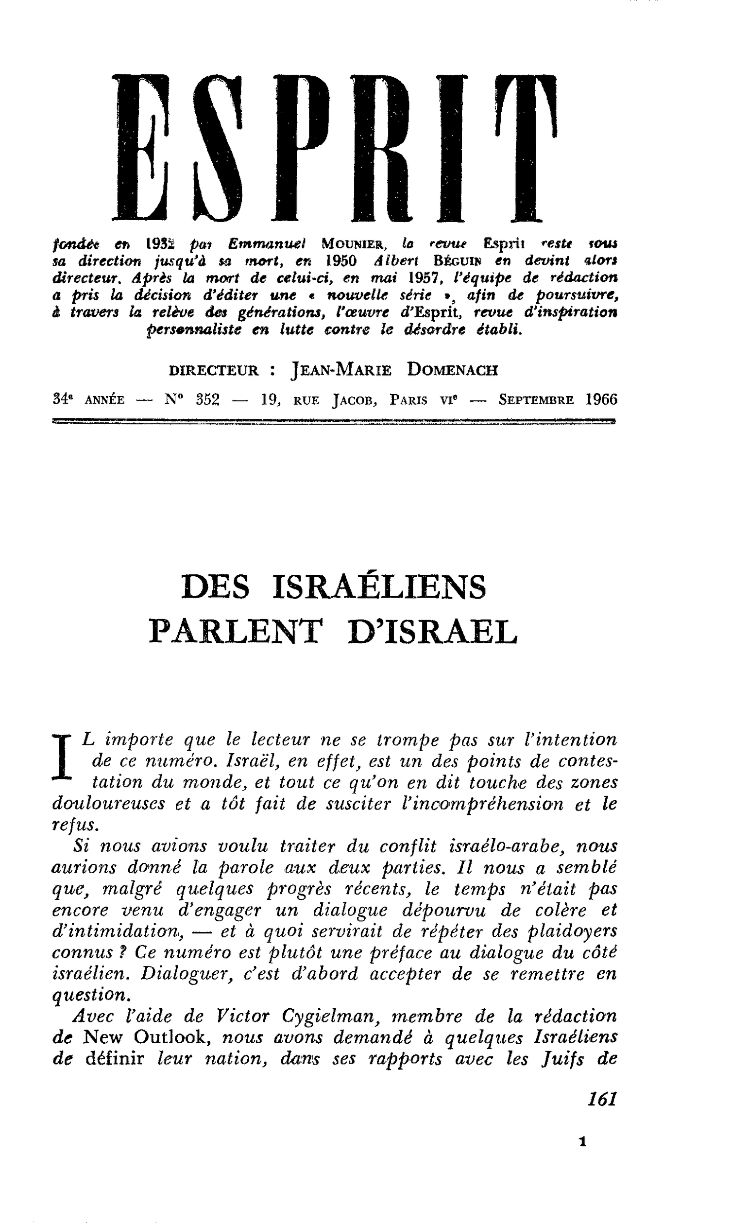 DES ISRAÉLIENS PARLENT D’ISRAEL