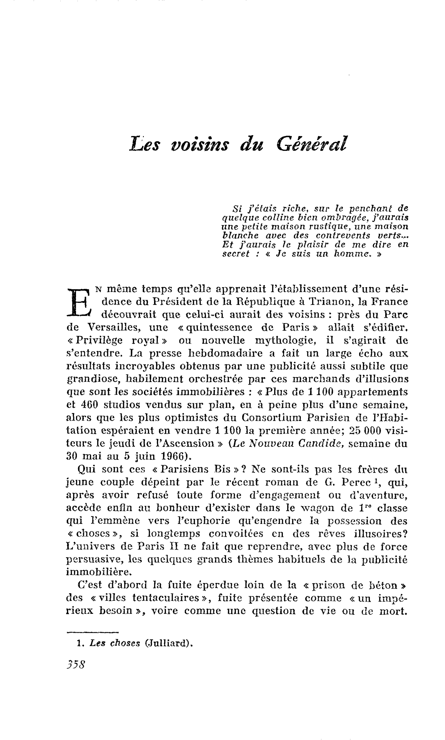 Les voisins du Général