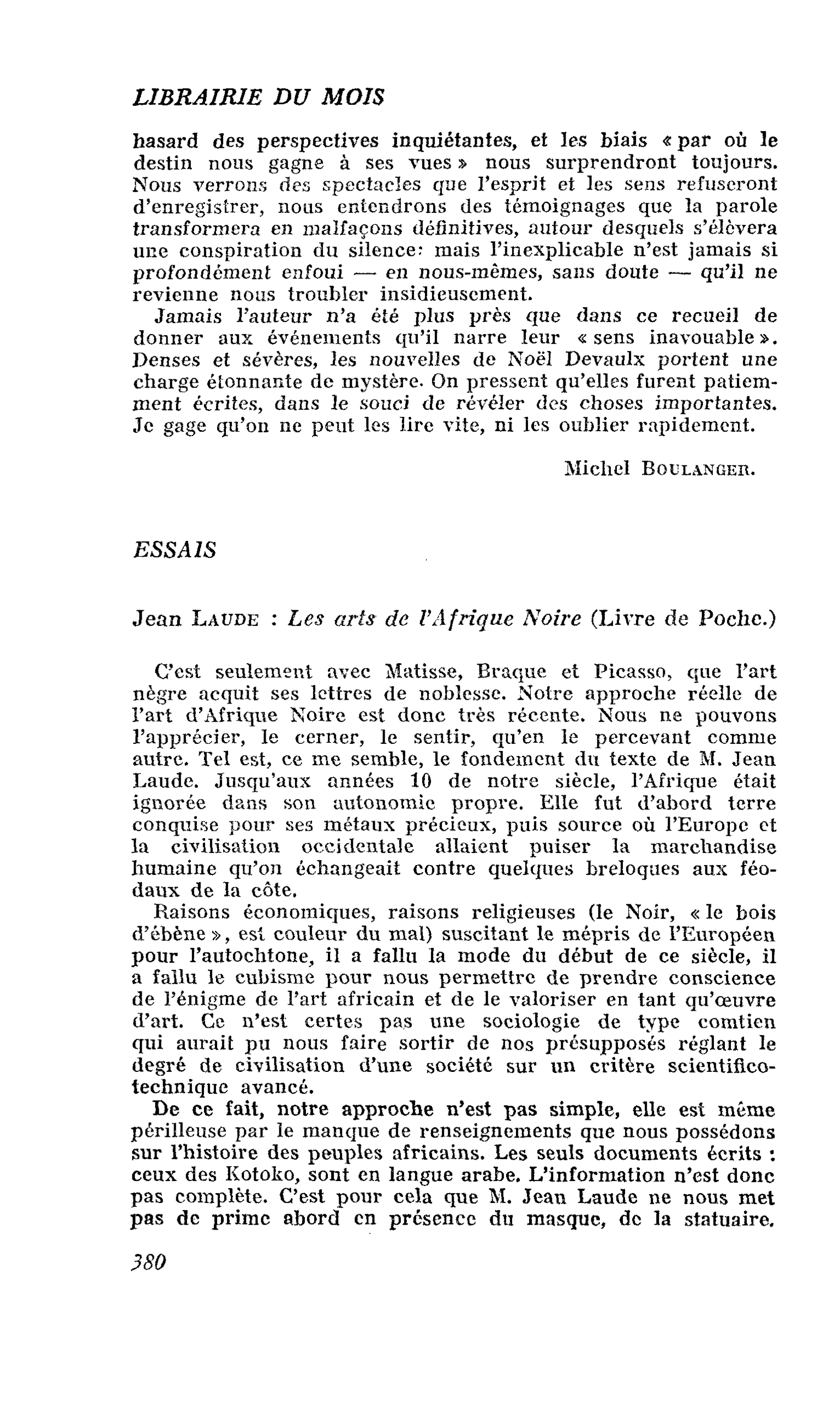 Jean Laude : Les arts de l’Afrique Noire