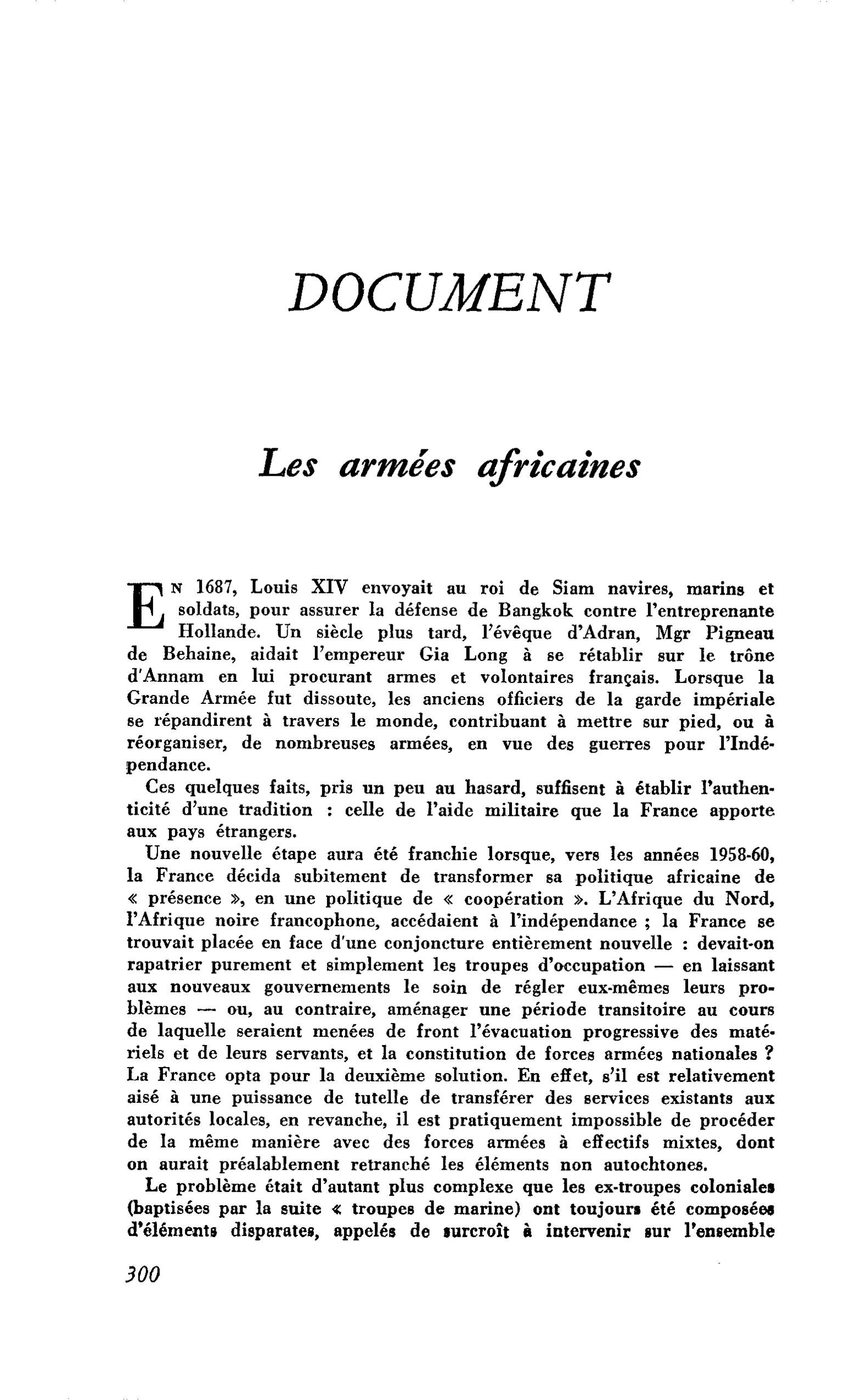 Les armées africaines