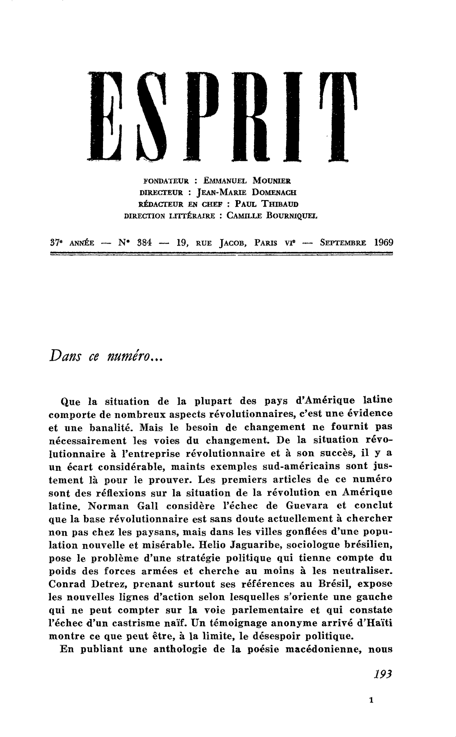 Dans ce numéro…