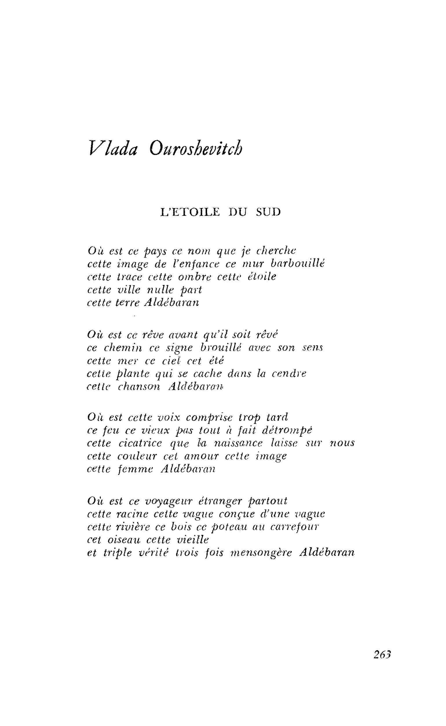 LA POÉSIE MACÉDONIENNE AUJOURD’HUI : Vlada Ouroshevitch