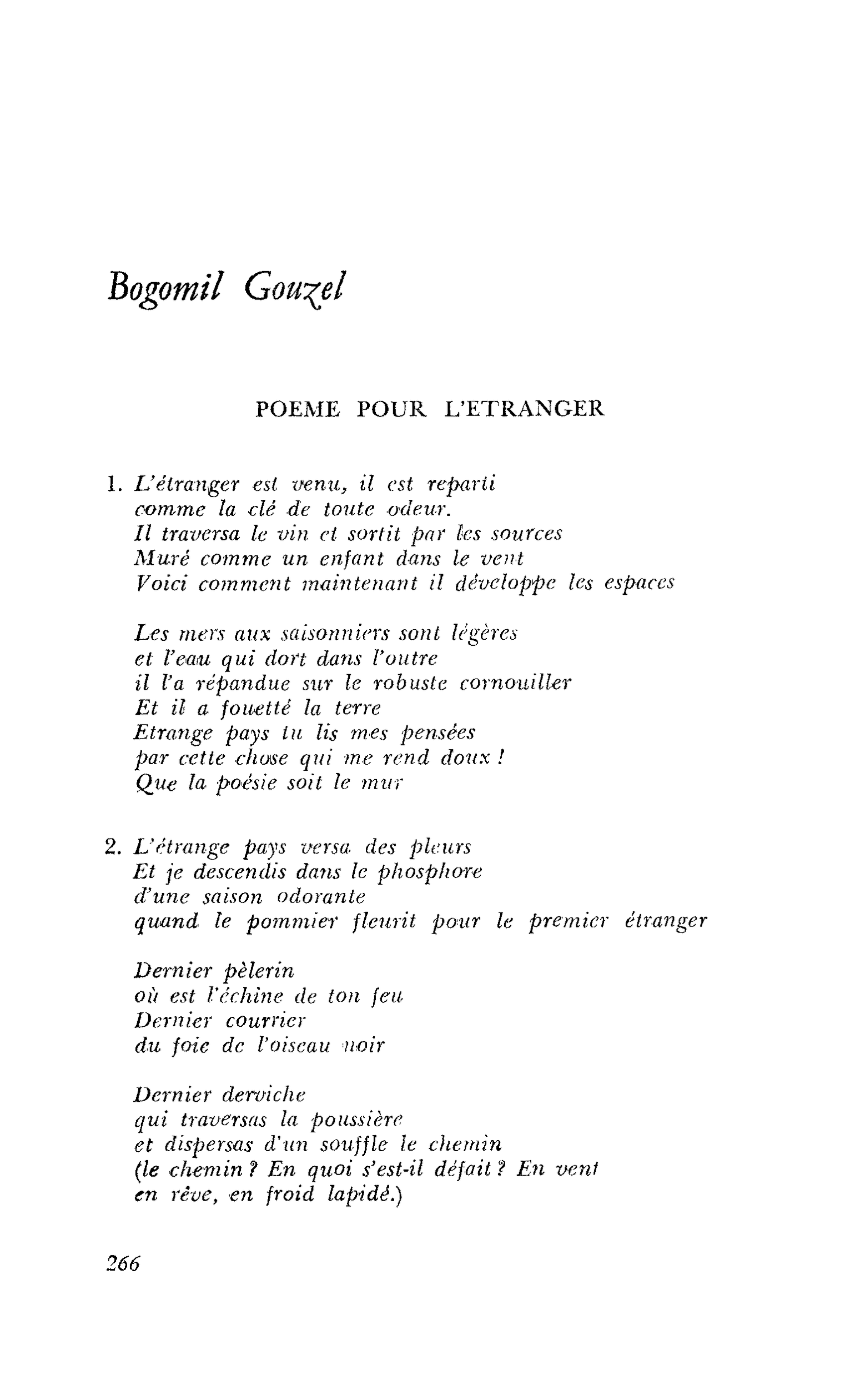 LA POÉSIE MACÉDONIENNE AUJOURD’HUI : Bogomil Gouzel