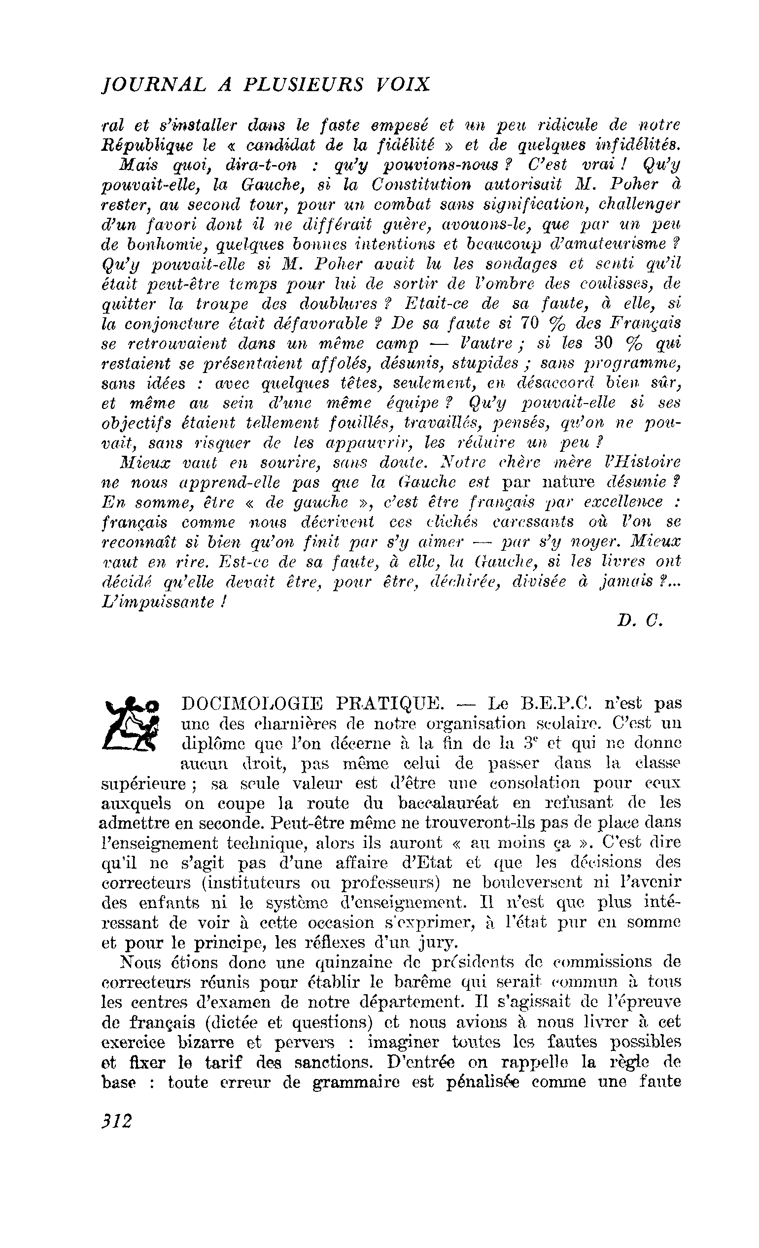 DOCIMOLOGIE PRATIQUE