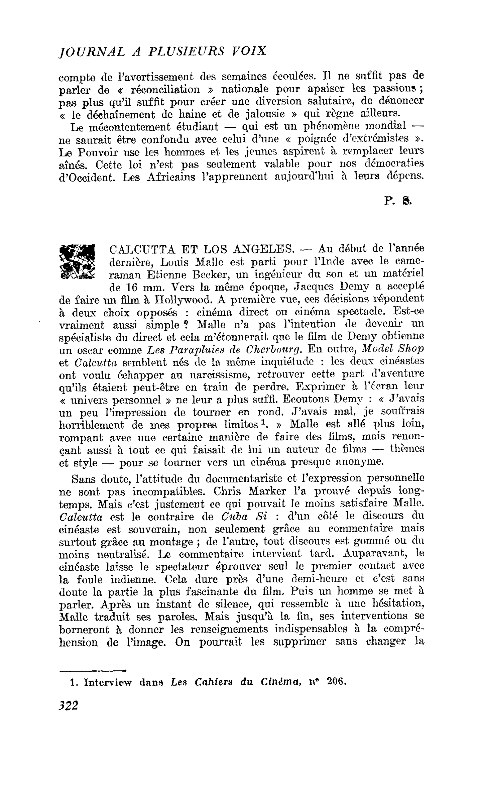 CALCUTTA ET LOS ANGELES