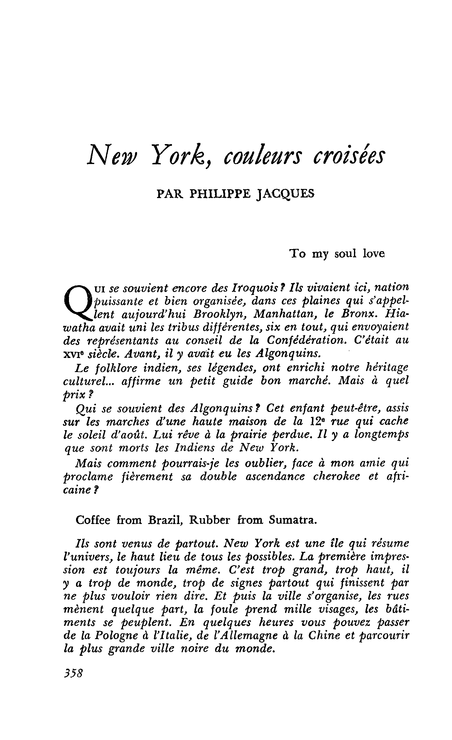 New York, couleurs croisées