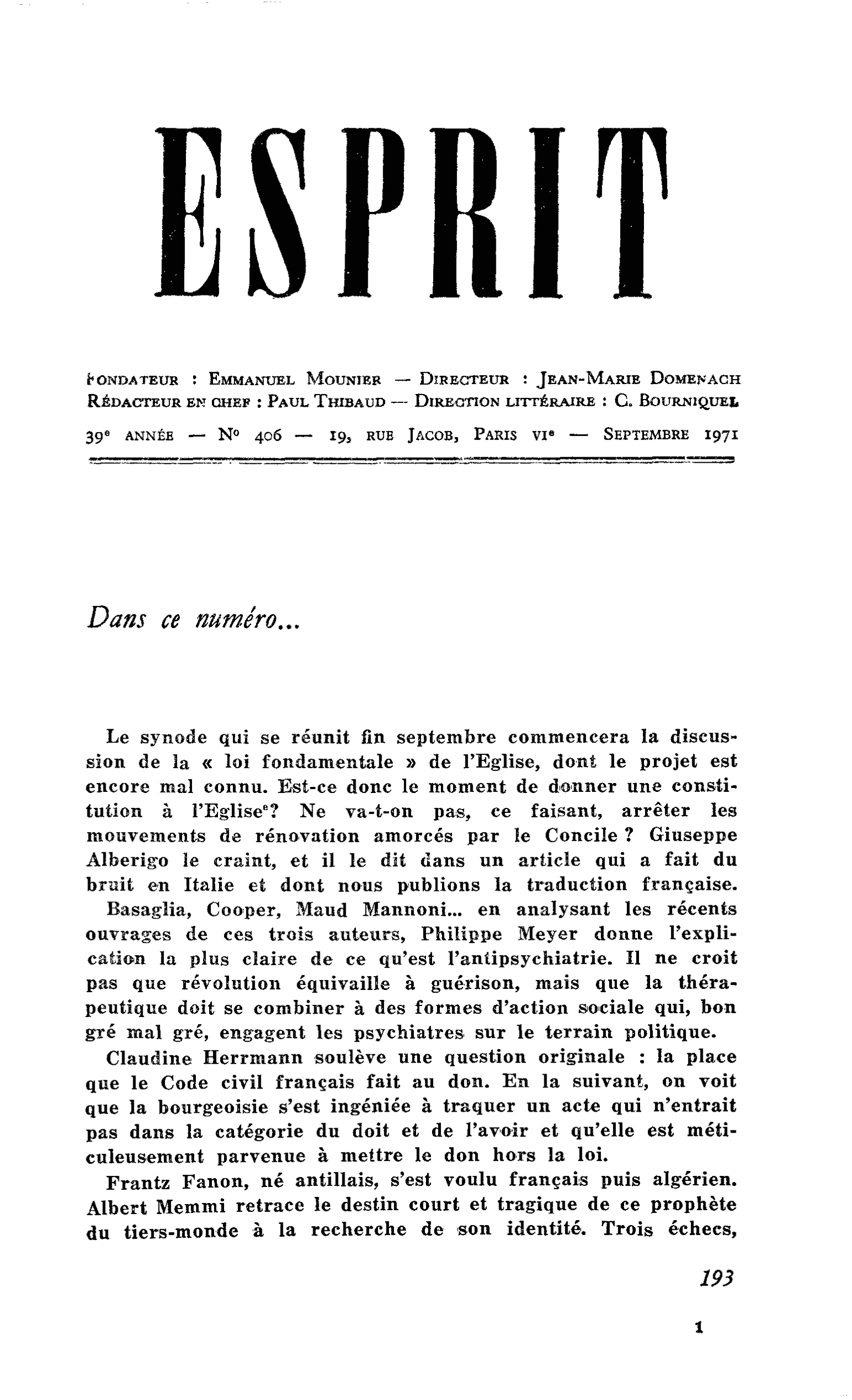 Dans ce numéro…