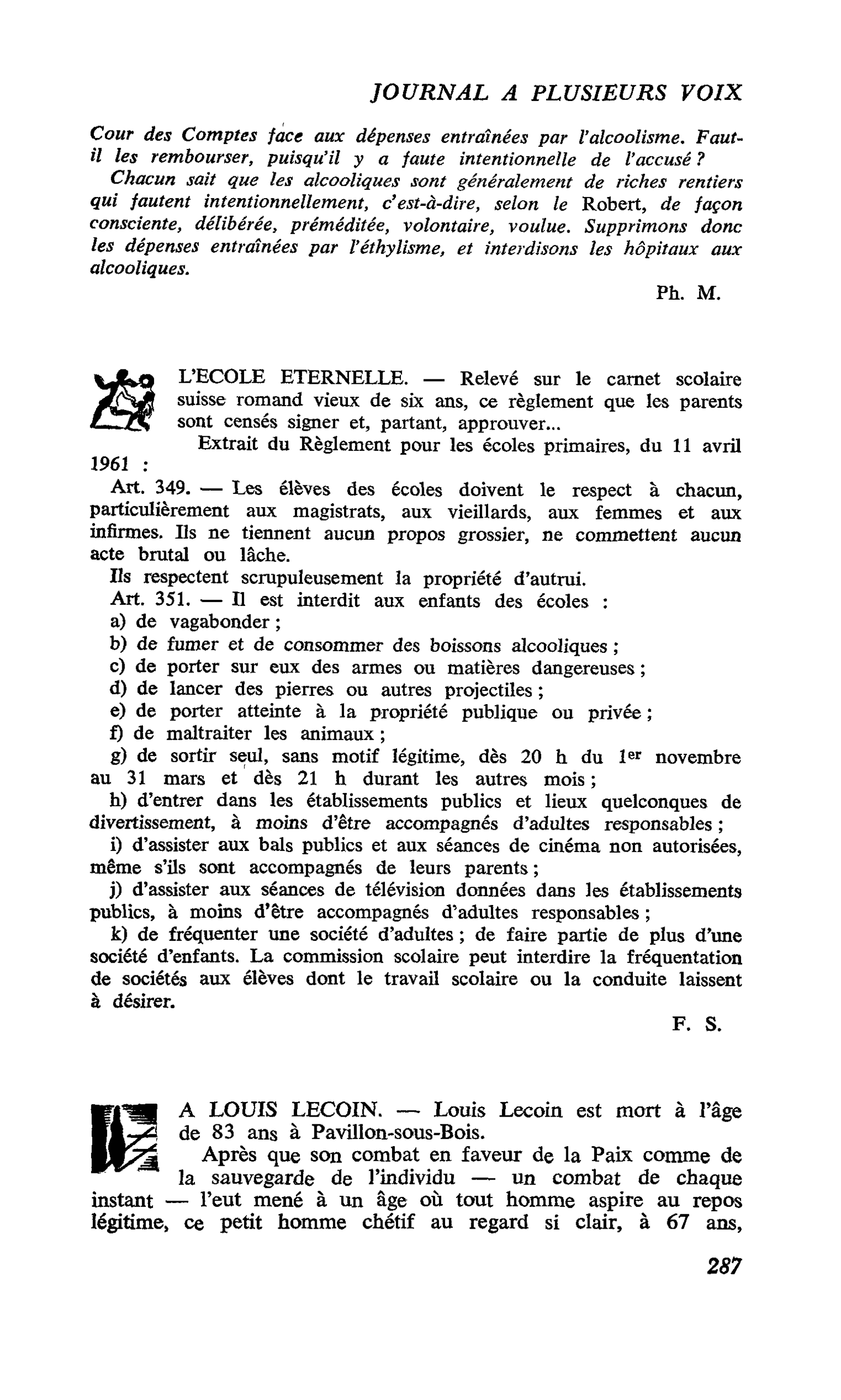 L’ECOLE ETERNELLE