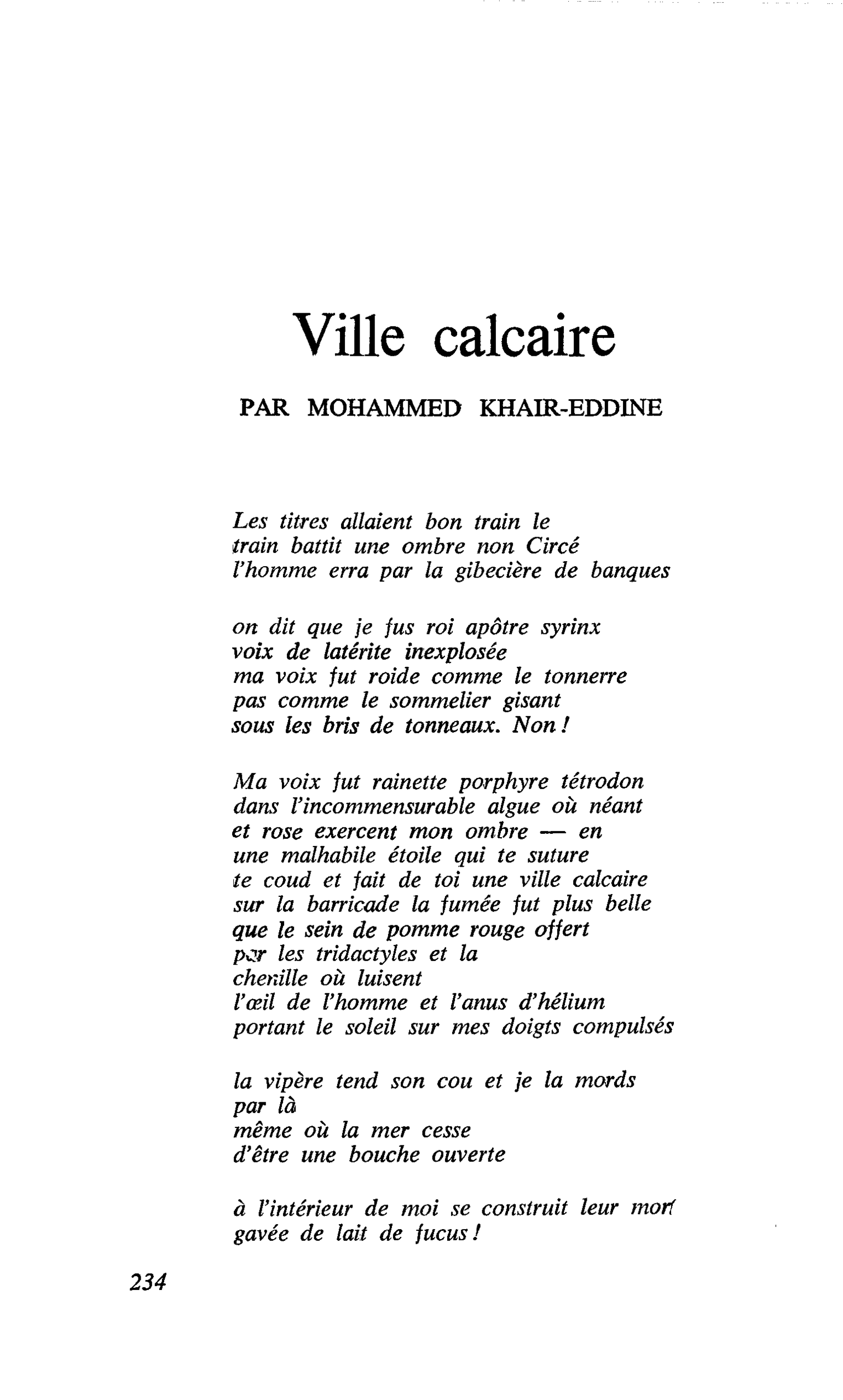 Ville calcaire