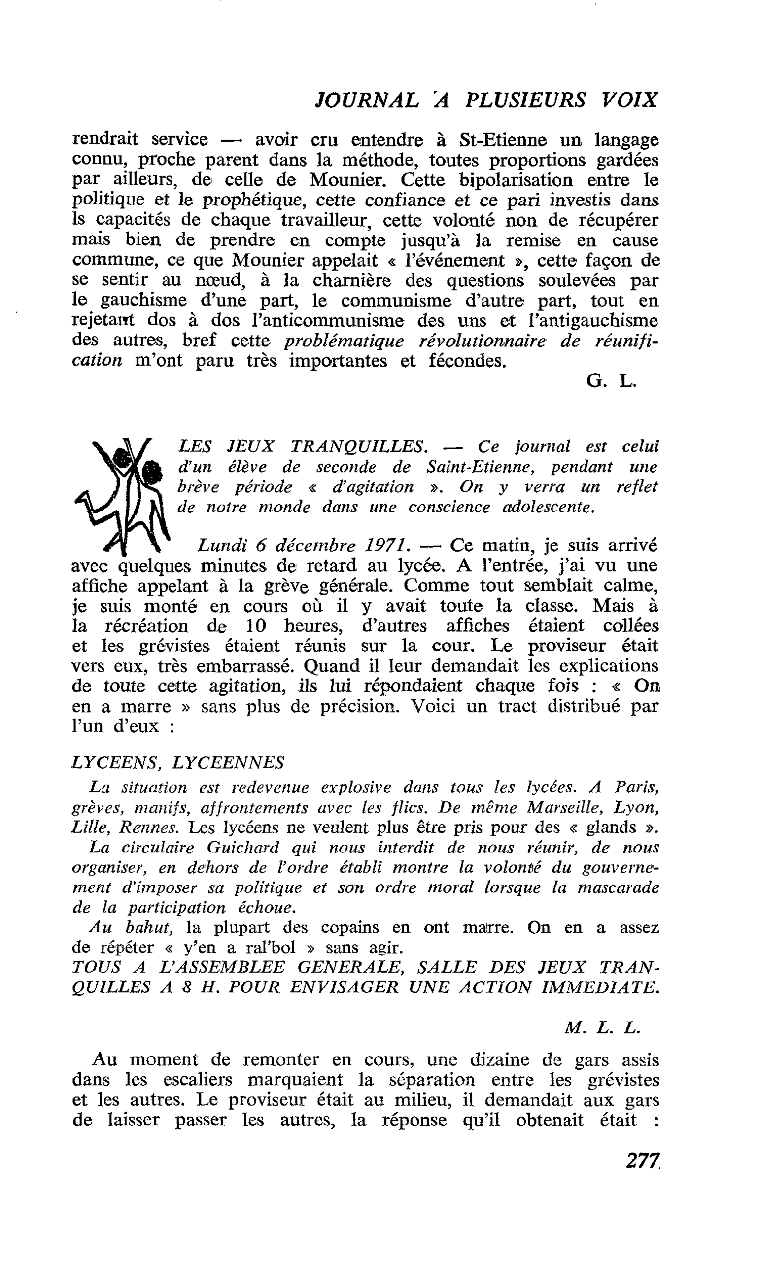 LES JEUX TRANQUILLES