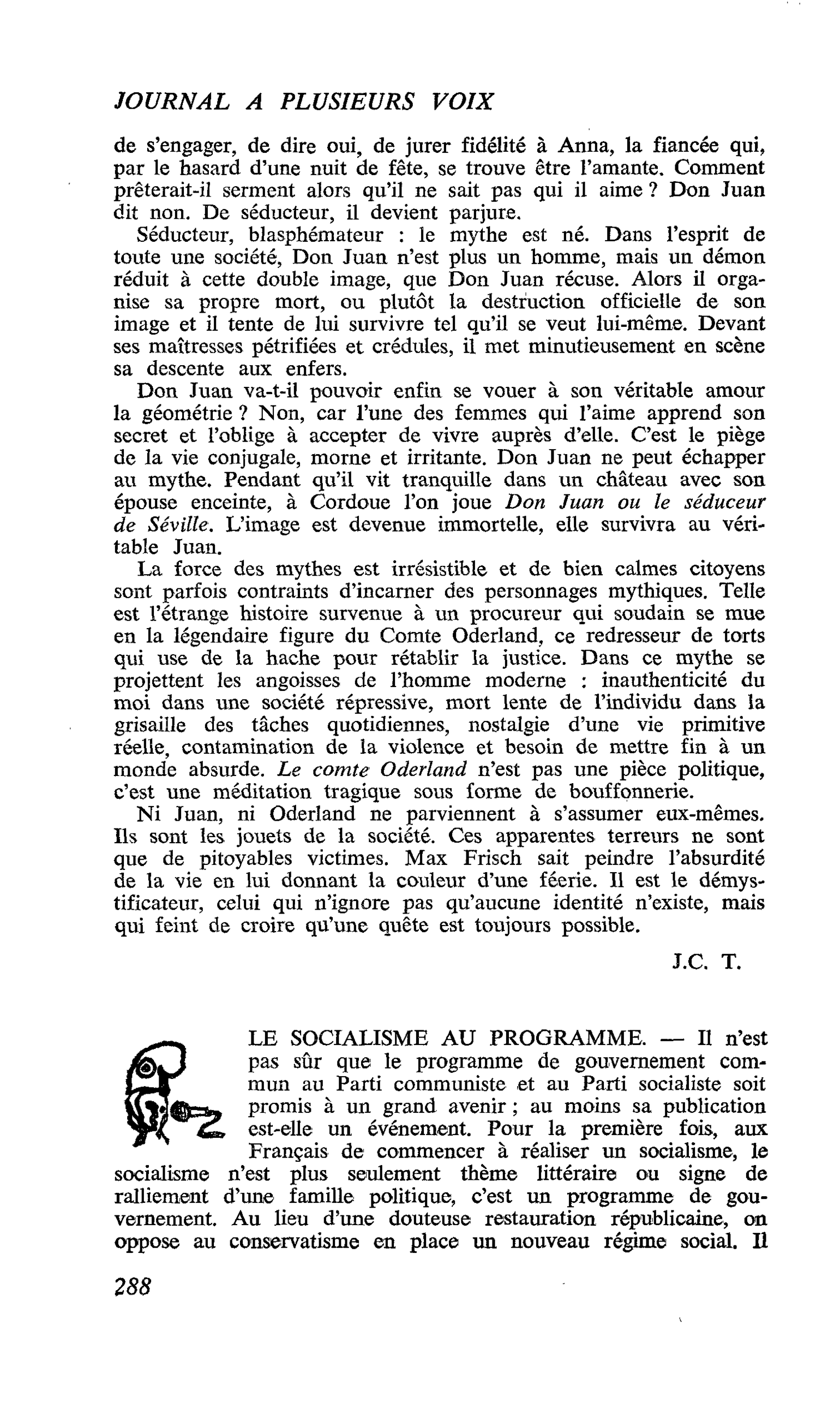 LE SOCIALISME AU PROGRAMME