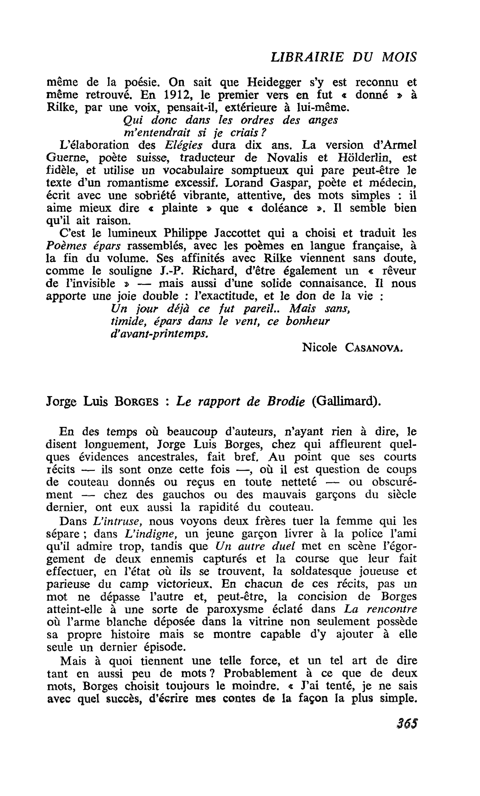 Jorge Luis Borges : Le rapport de Brodie