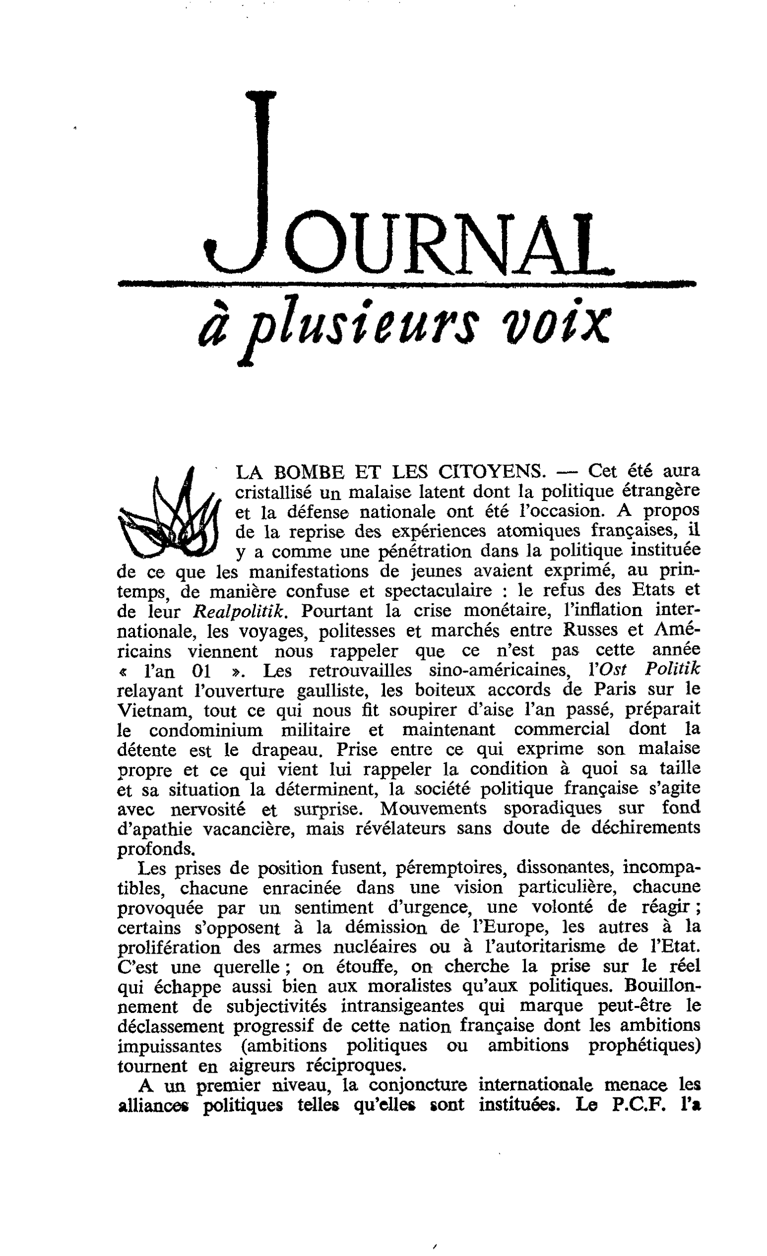 LA BOMBE ET LES CITOYENS