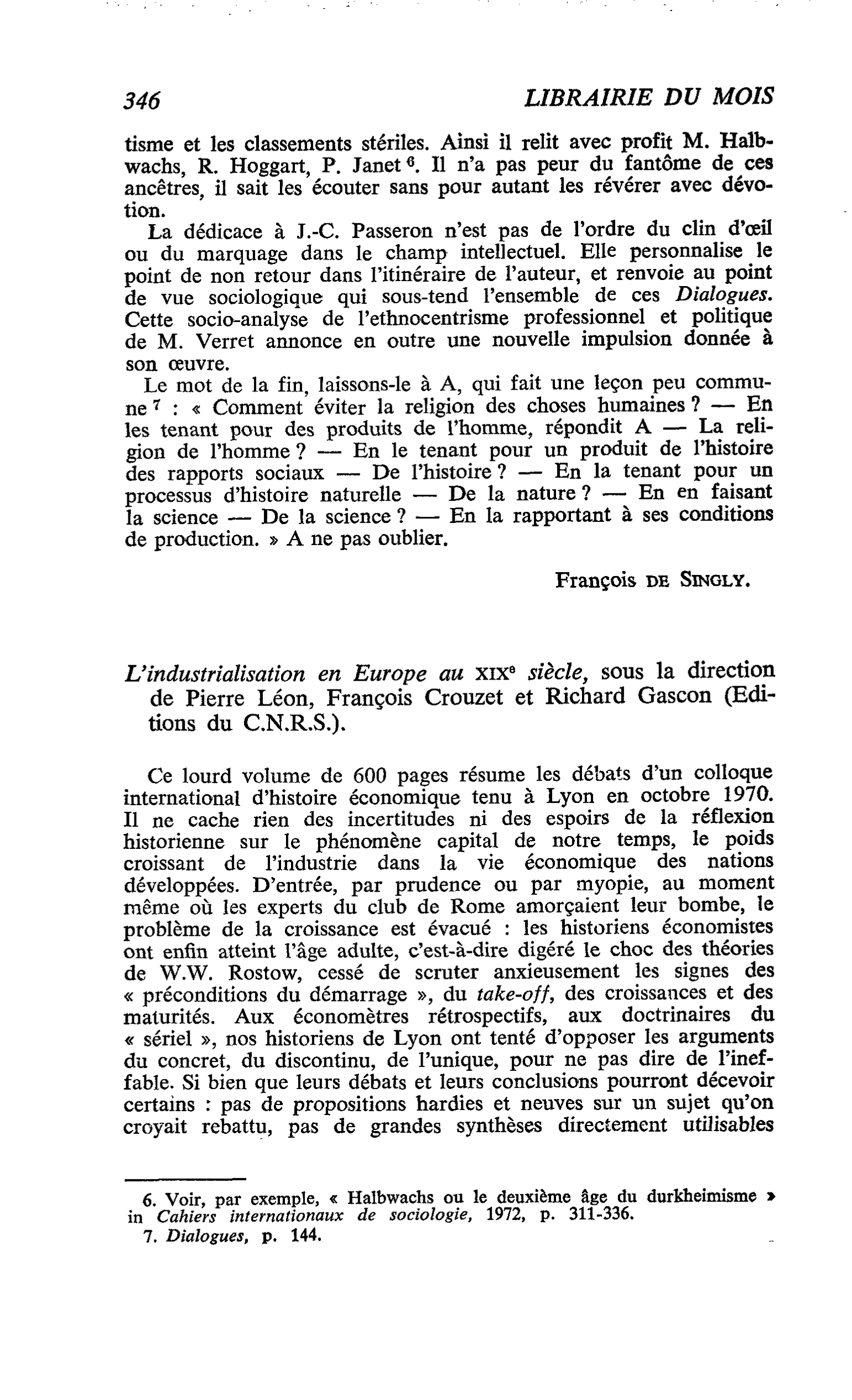 L’industrialisation en Europe au XIXe siècle, sous la direction de Pierre Léon, François Crouzet et Richard Gascon