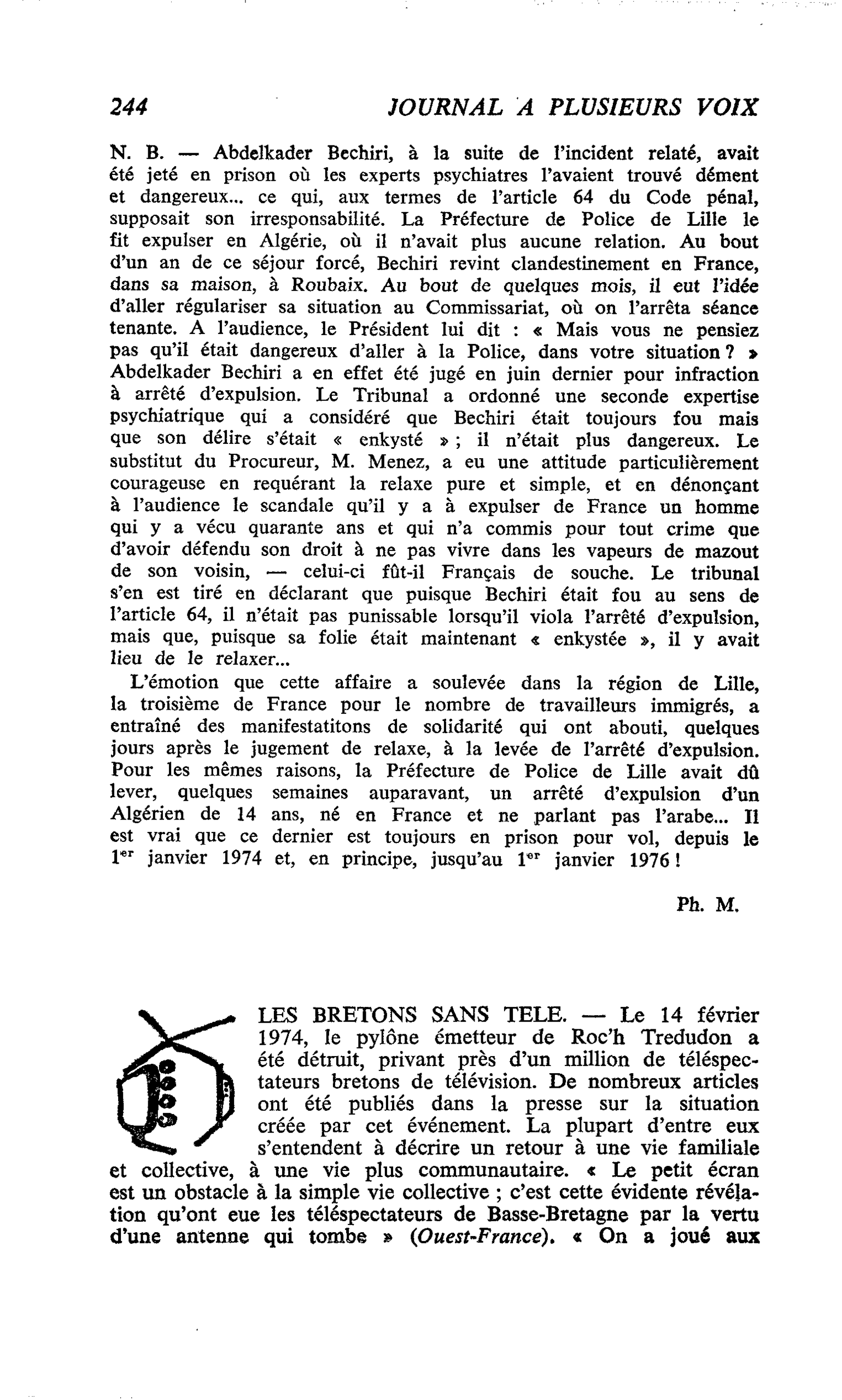 LES BRETONS SANS TELE