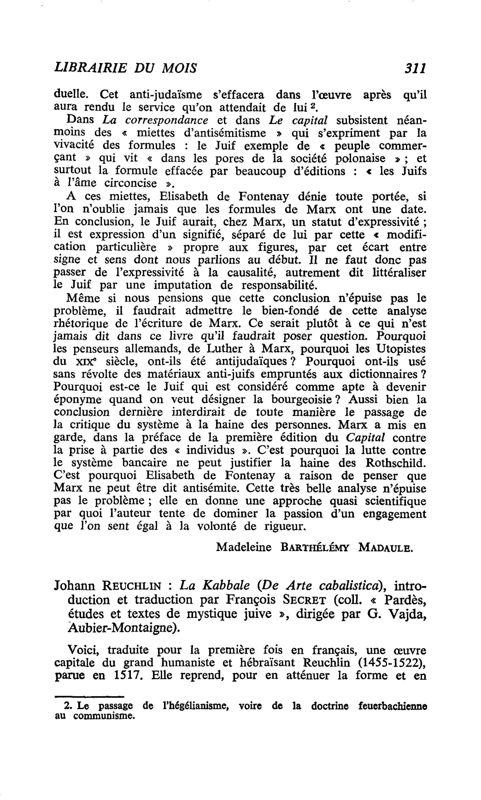 Johann Reuchlin : La Kabbale