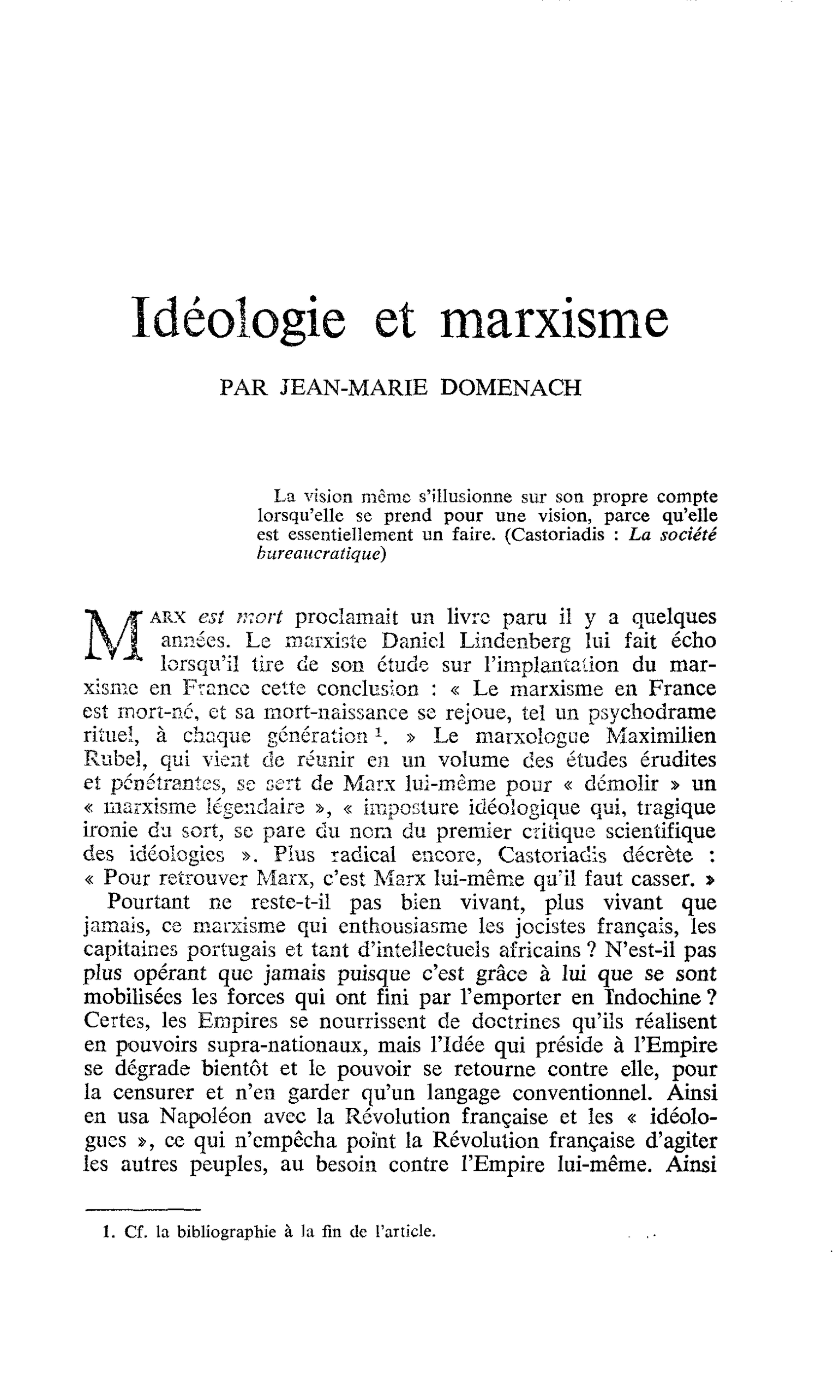 Idéologie et marxisme