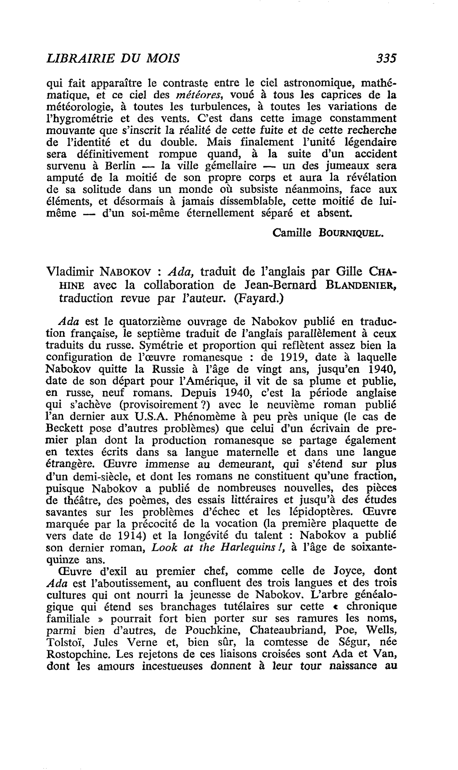 Vladimir Nabokov : Ada