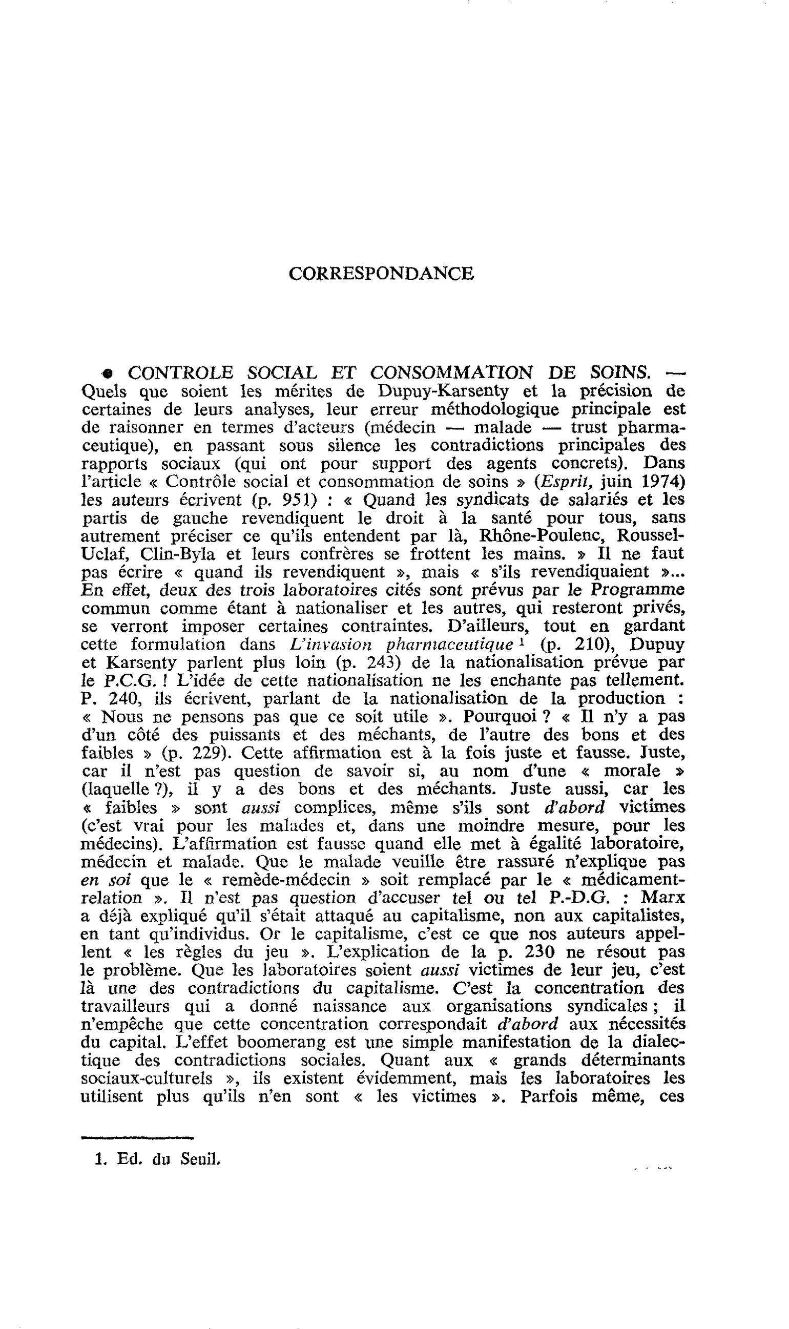 CONTRÔLE SOCIAL ET CONSOMMATION DE SOINS
