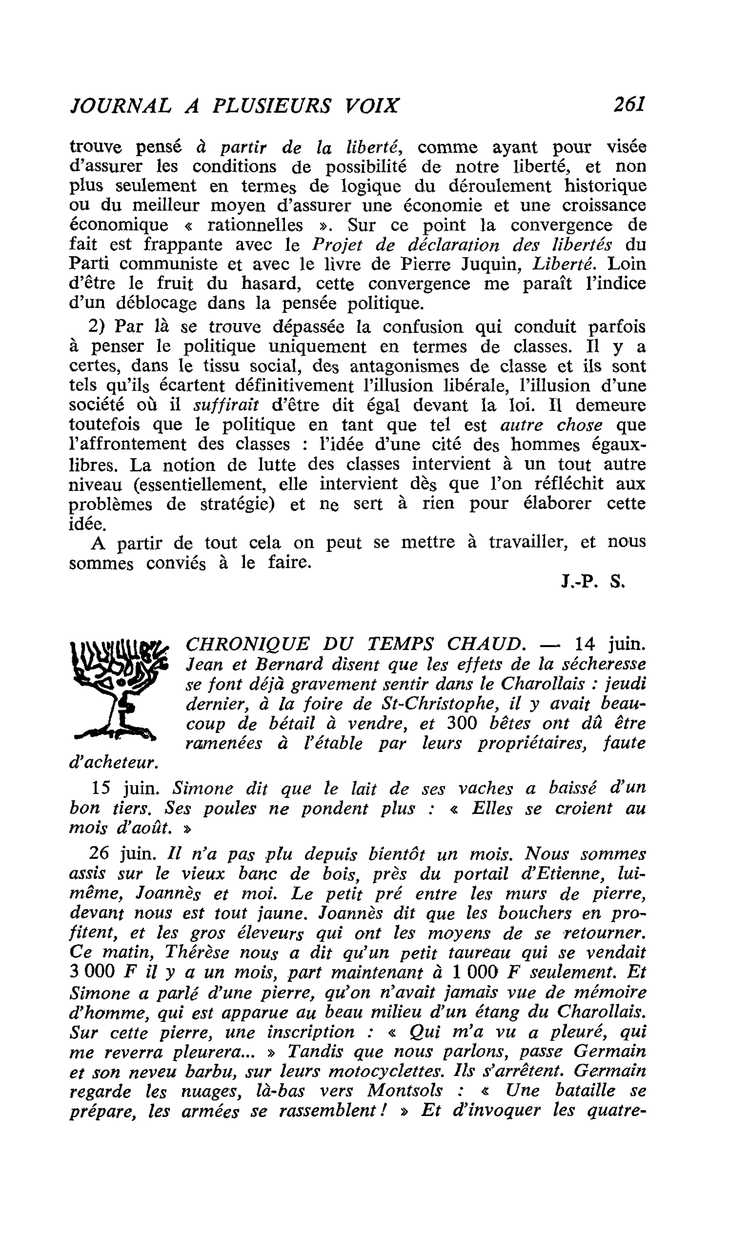 CHRONIQUE DU TEMPS CHAUD
