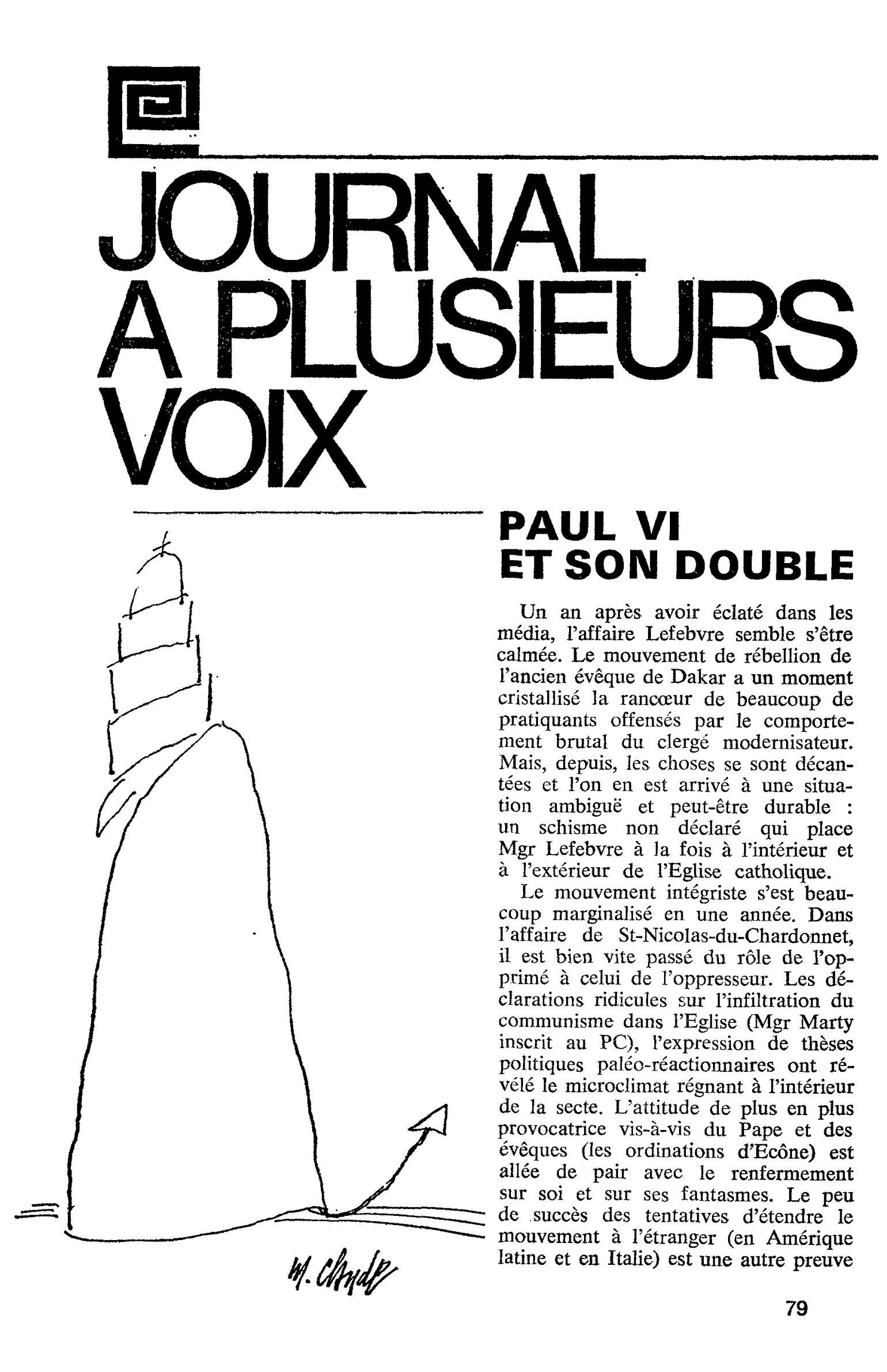 PAUL VI ET SON DOUBLE