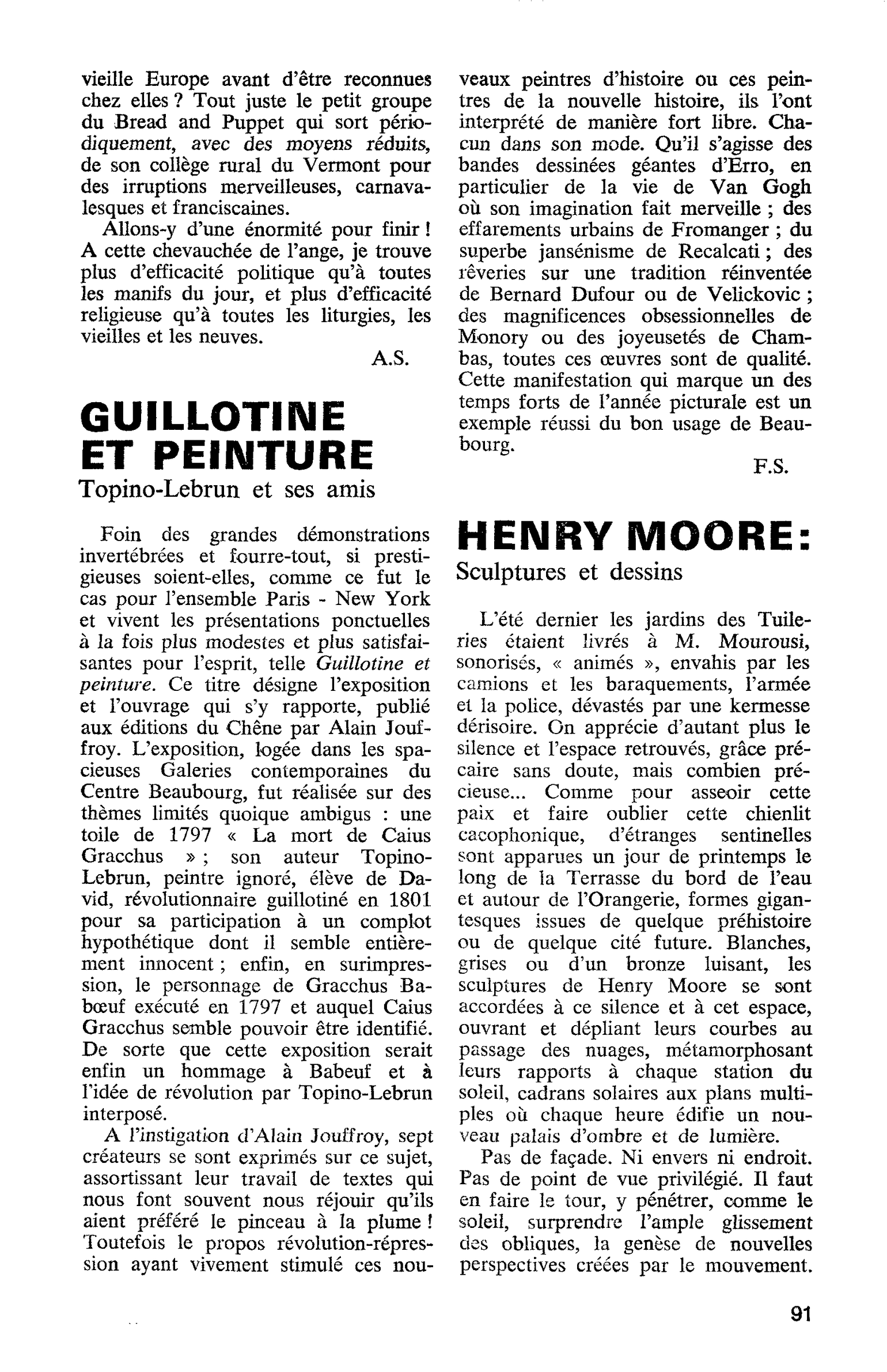 GUILLOTINE ET PEINTURE. Topino-Lebrun et ses amis