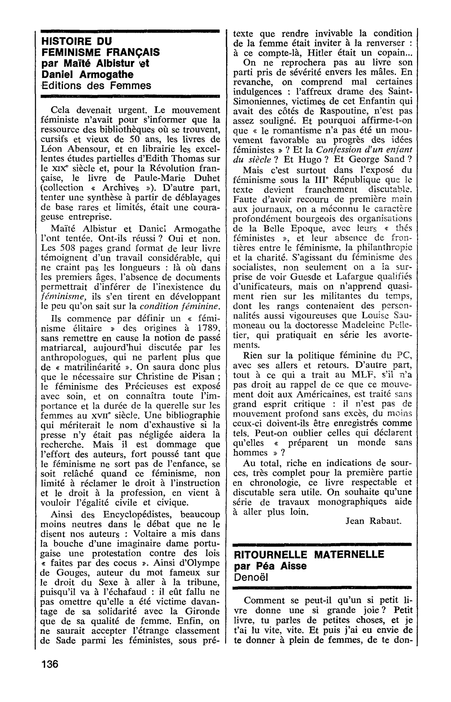 RITOURNELLE MATERNELLE par Péa Aisse